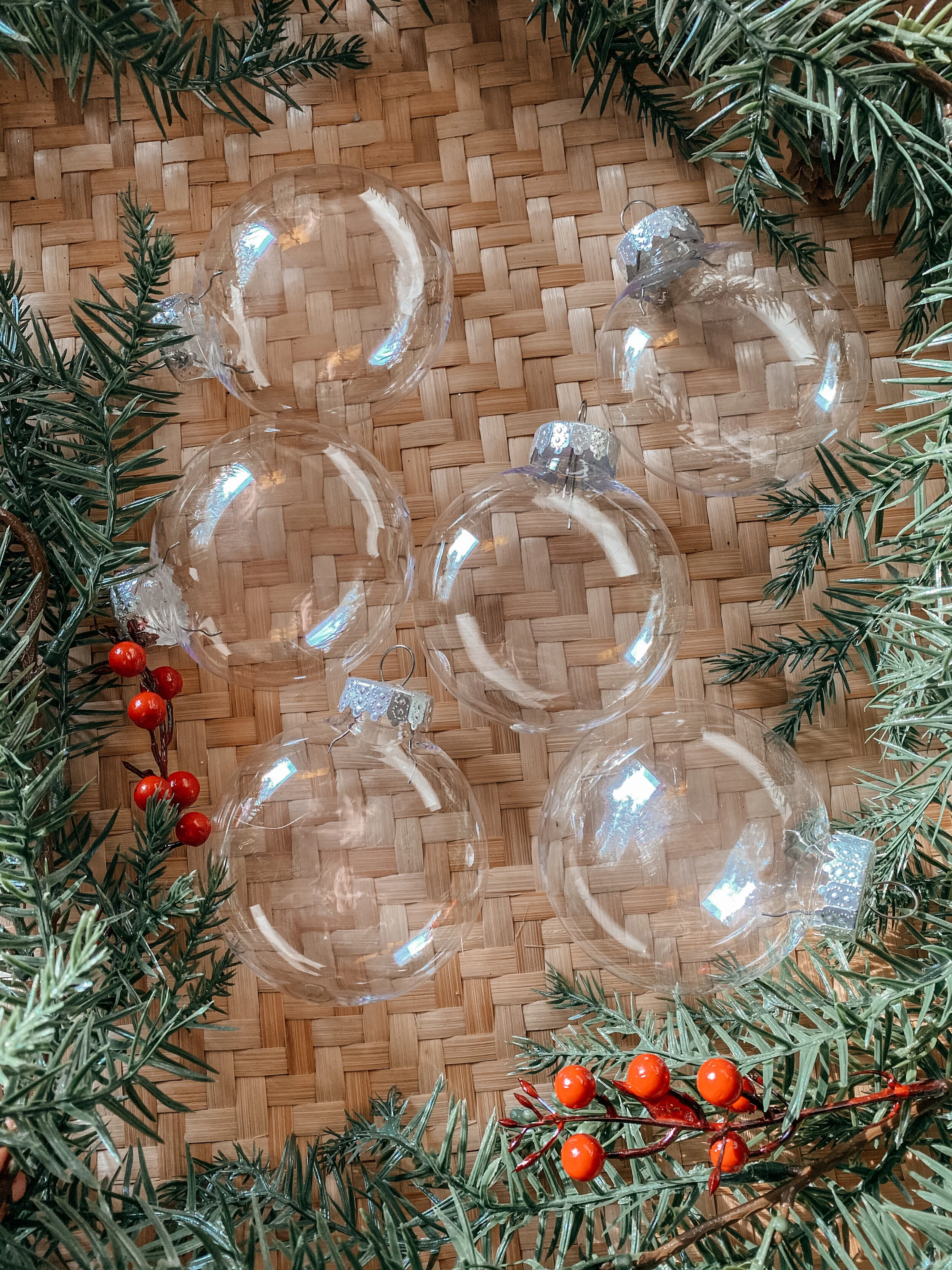Set of 6 Disc Ornaments - Choose Colors