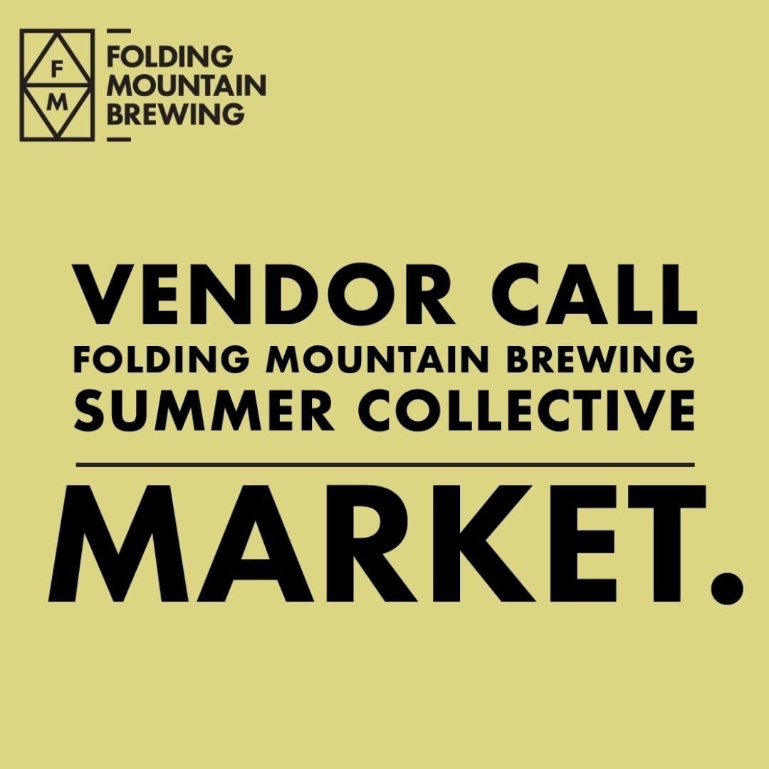 VENDOR CALL!

We're looking for artisans, makers and food vendors to join us at @foldingmountainbrewing Summer Collective on Saturday July 8 at their taproom location between Jasper and Hinton, AB! This event has grown into something magical year aft