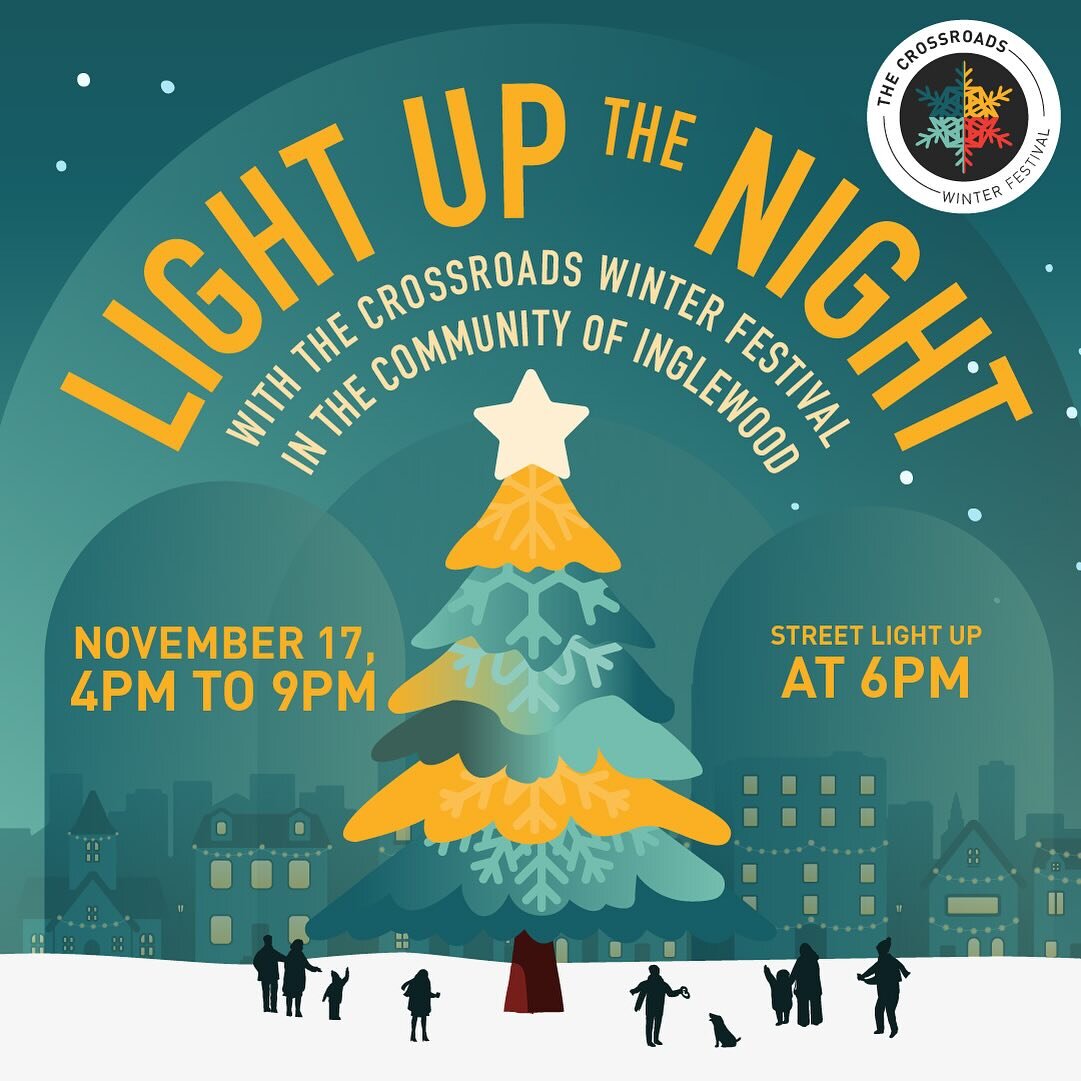 We&rsquo;re bringing some festive magic to the neighborhood of Inglewood! 

Join us for a FREE family fun event on November 17 from 4-PM brought to you by the Crossroads Business Association and @inglewoodcl in 3 programmed locations! 

❄️Official Li