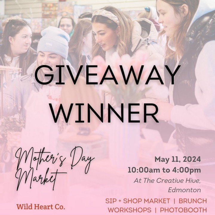 🌟 GIVEAWAY WINNER ANNOUNCEMENT 🌟

We&rsquo;re thrilled to announce the lucky winners of our giveaway! Congratulations to @madsmamama and @h.knewt for winning TWO tickets to our Mother's Day Market! Get ready to sip, shop and enjoy live music this w