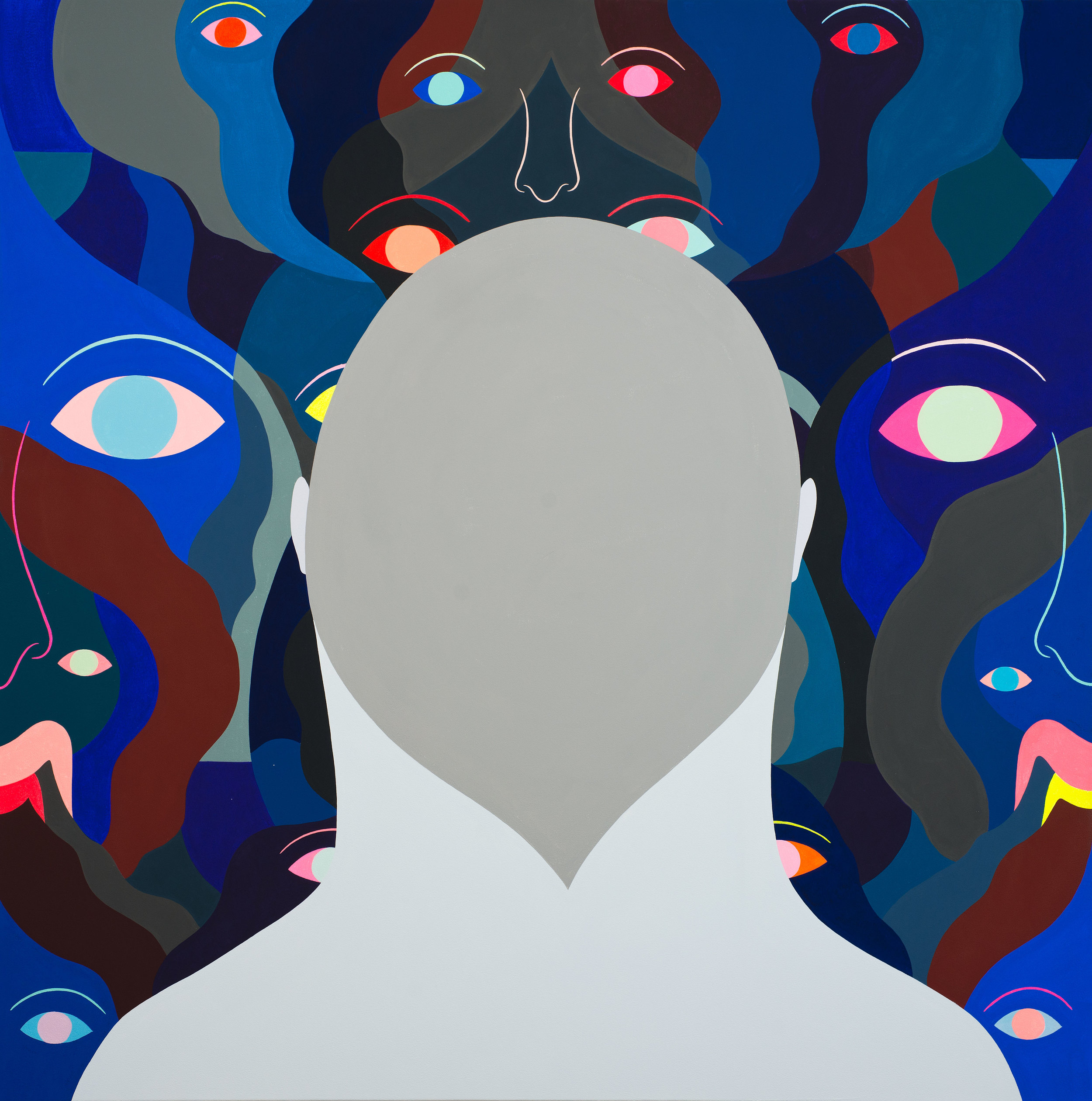 Void Painting, (blue), (15 eyes)