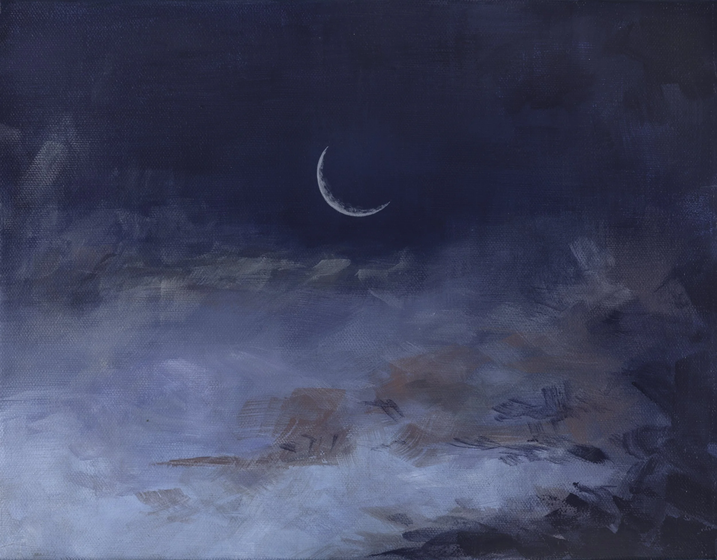 Dark Moon, 11 x 14, acrylic on canvas