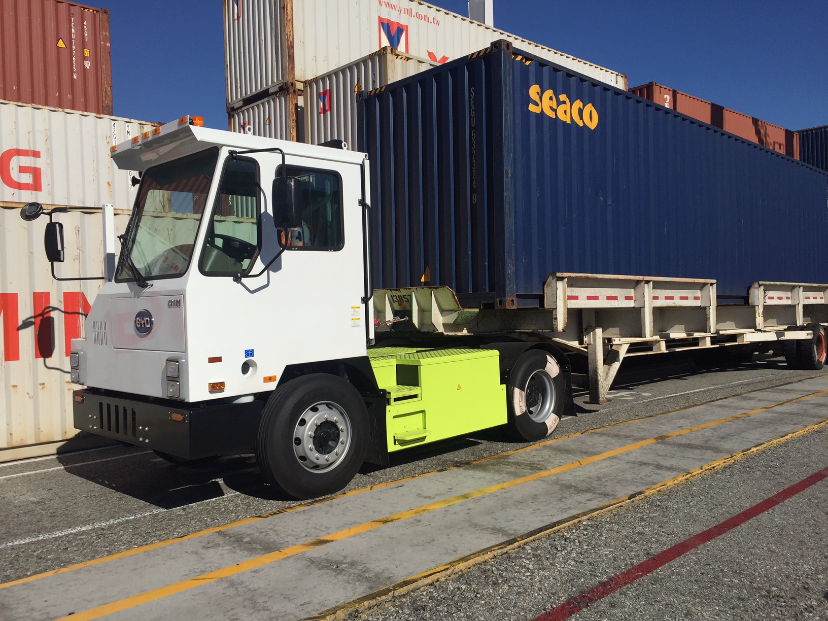 Electric Truck at the Green Onmi Terminal Demonstration Project