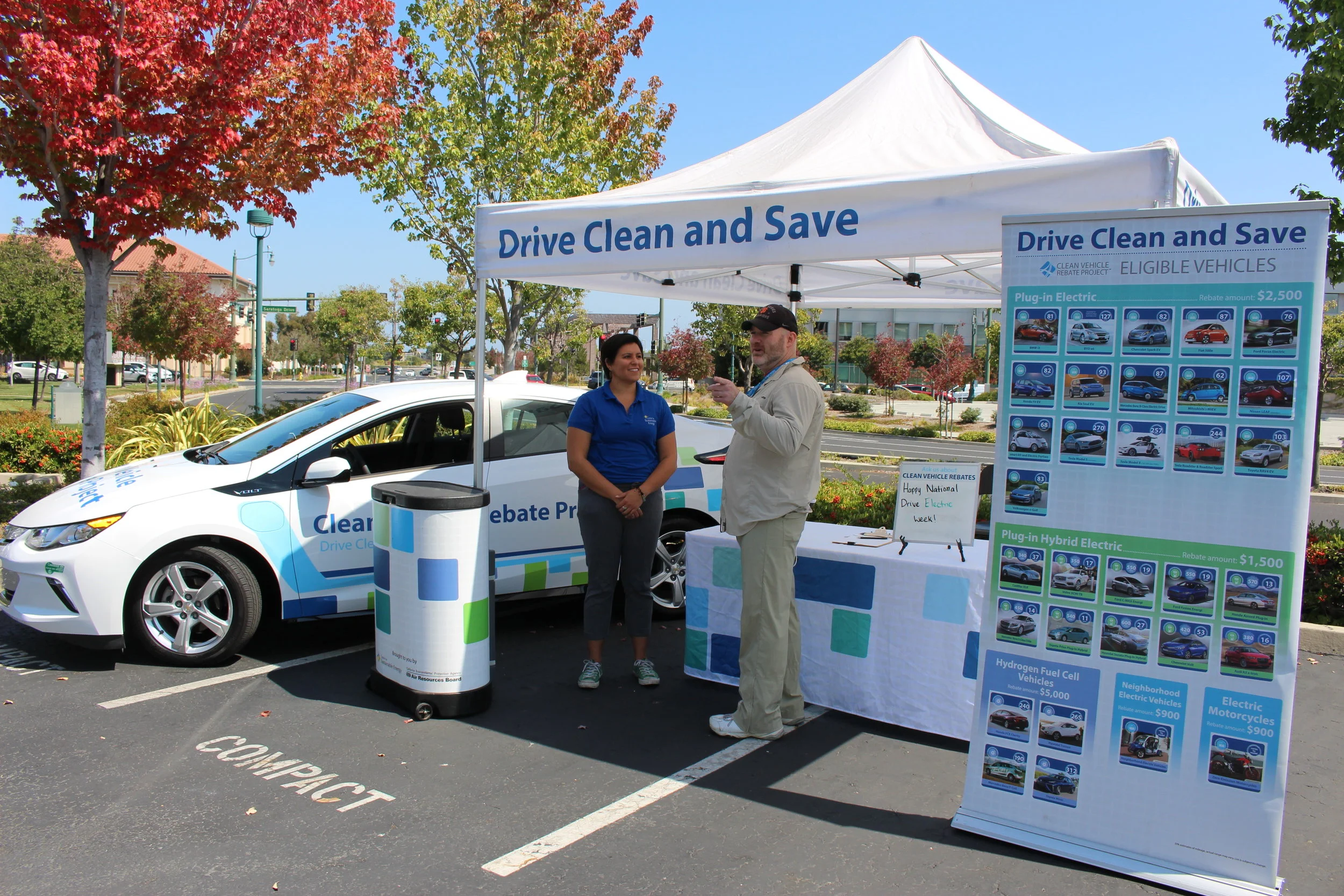 CVRP staff assist an interested Californian at an outreach event