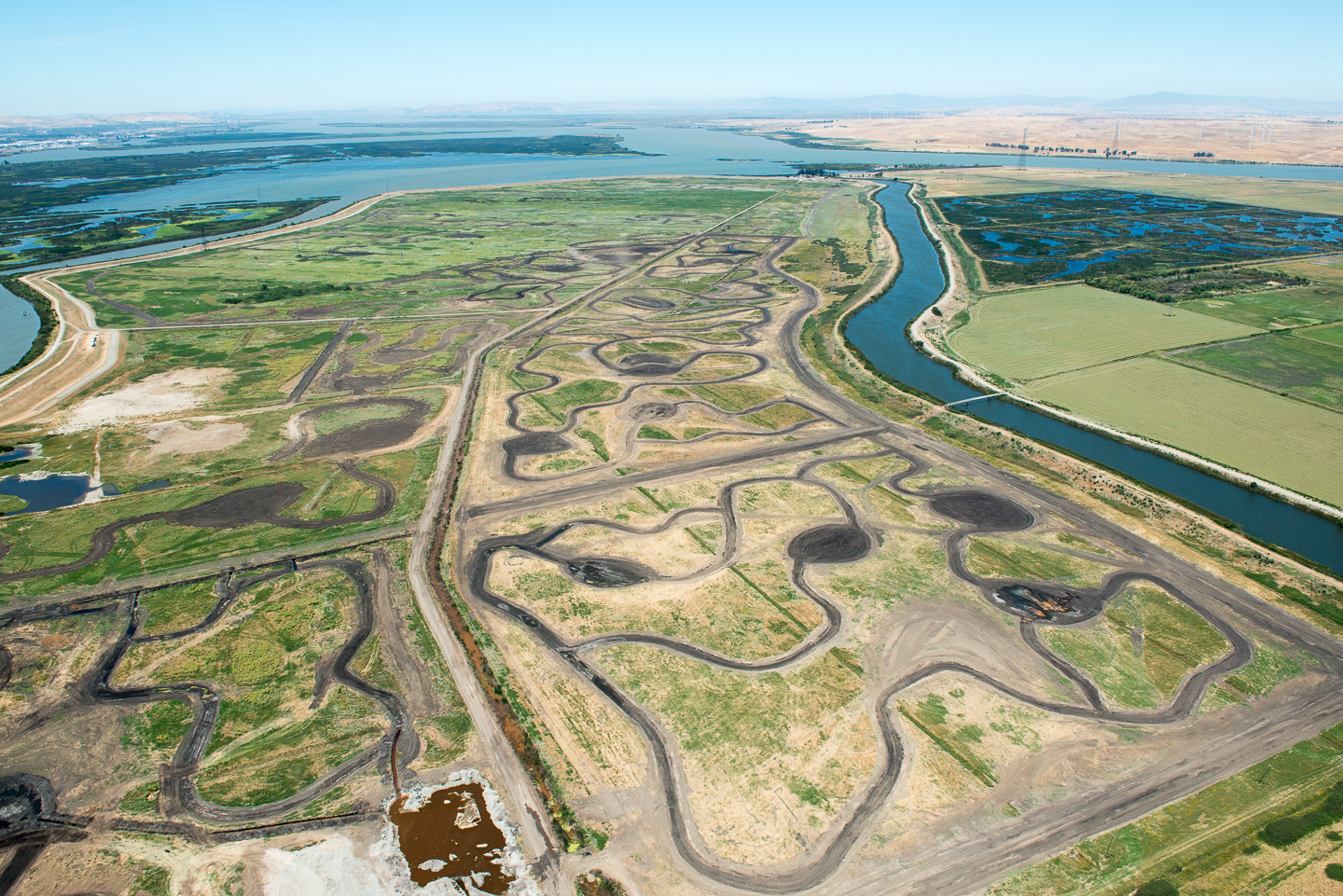 Aerial view of the delta