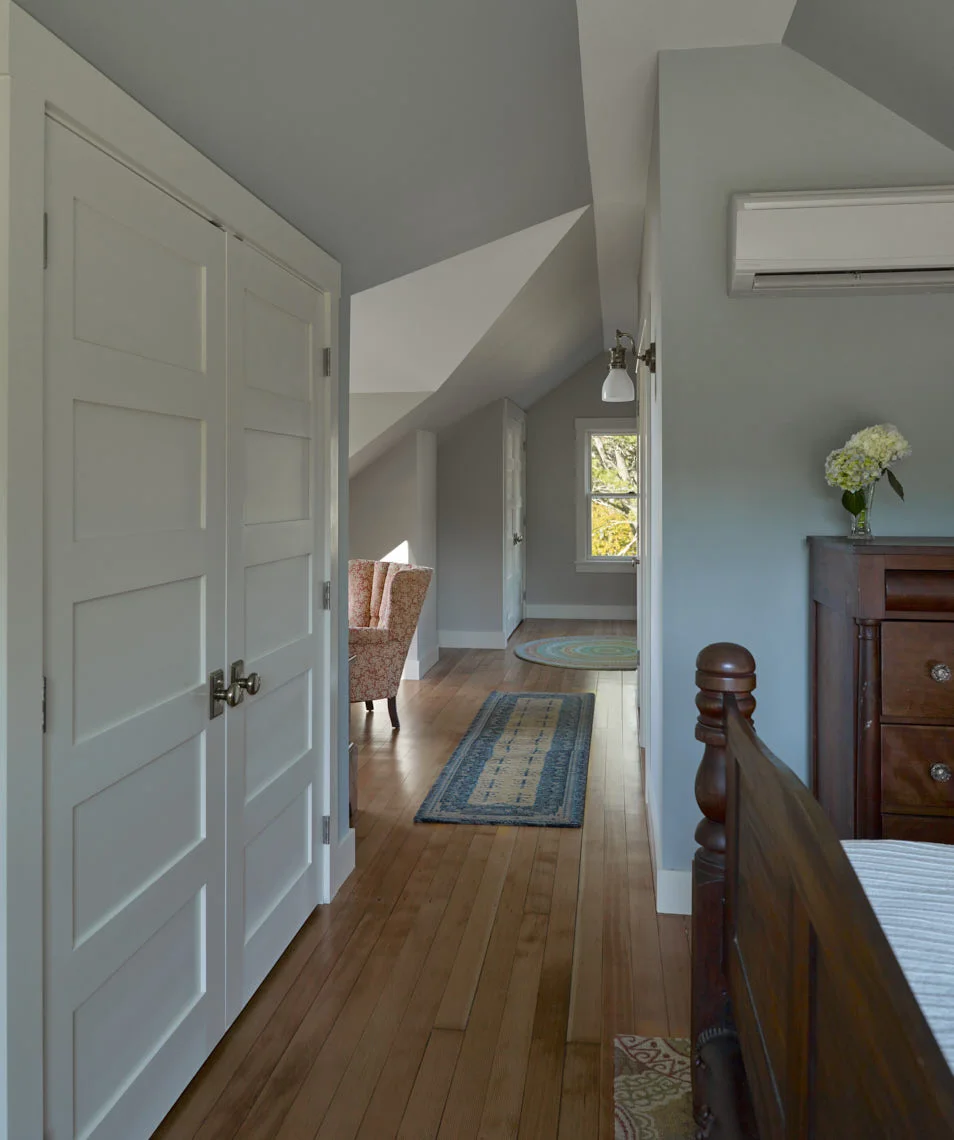 NEW MEADOWS RETREAT Master bedroom looking toward reading nook