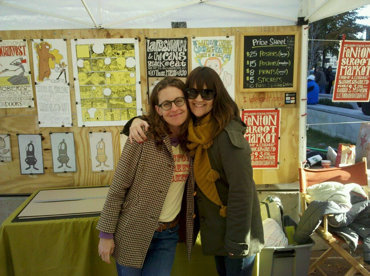 Mike O'Brien of Red Table Press did the signature branding for FSM in 2010 that we still use today. Pictured above: original FSM staff, Hannah McCann and Debbie Lee in Mike's market booth.