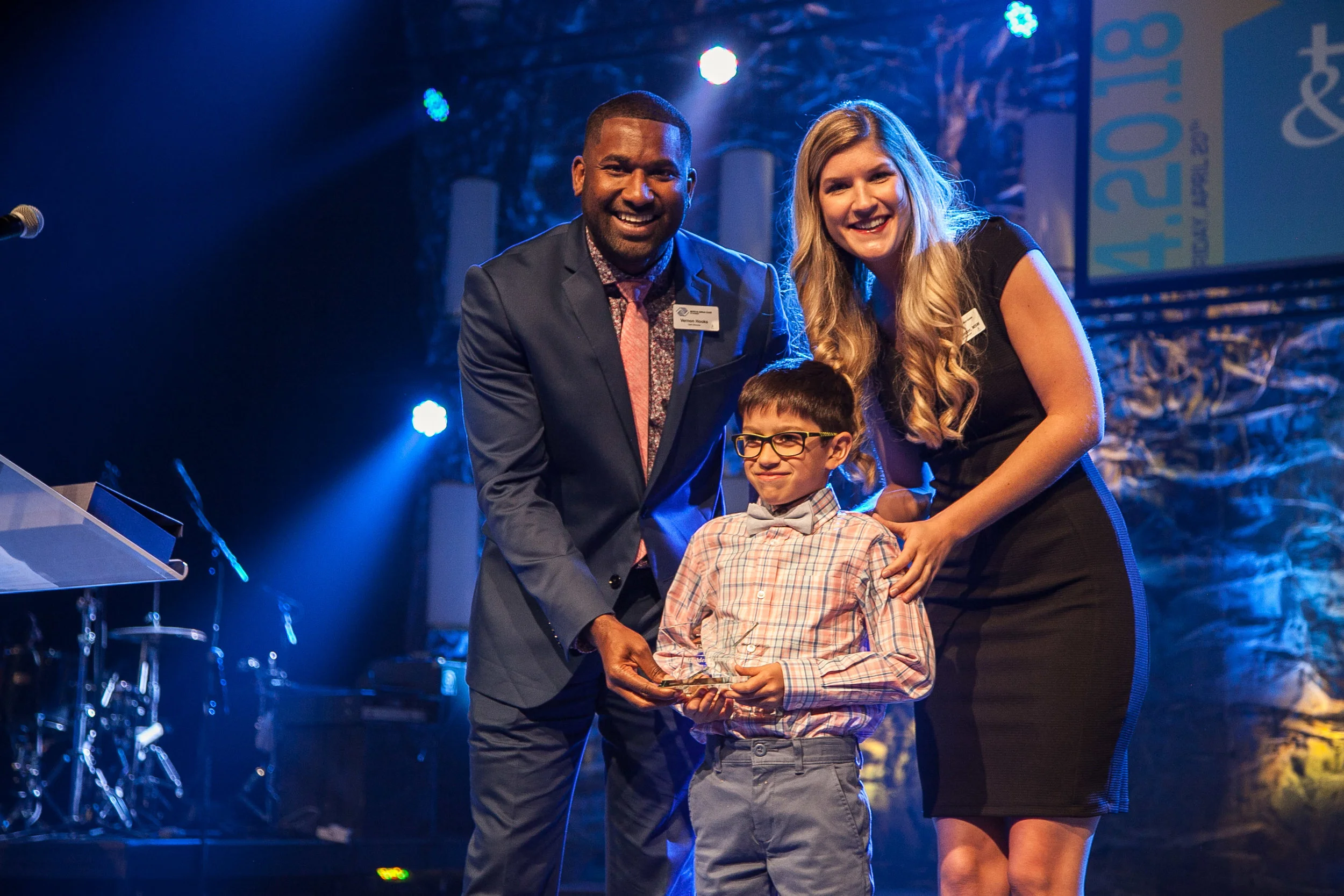 Holden was chosen as the Elementary Youth of the Year winner for 2018 and was honored on-stage at Hands & Hearts.
