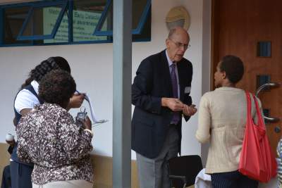   Our team leader, Dr. Smith, in conversation with a Kenyan Developmental Pediatrician.     