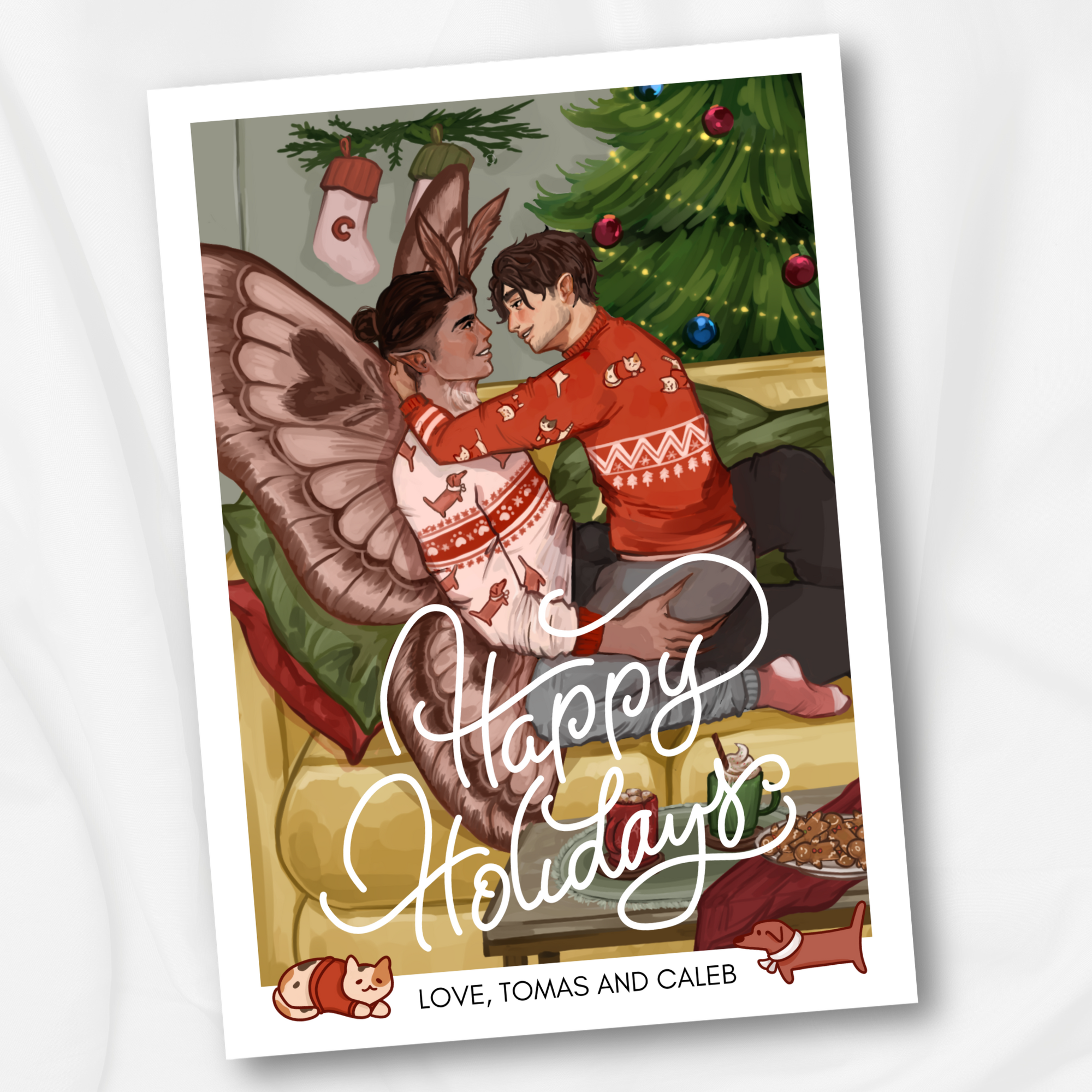 Love Lights Couple Double Sided Spicy Art Print