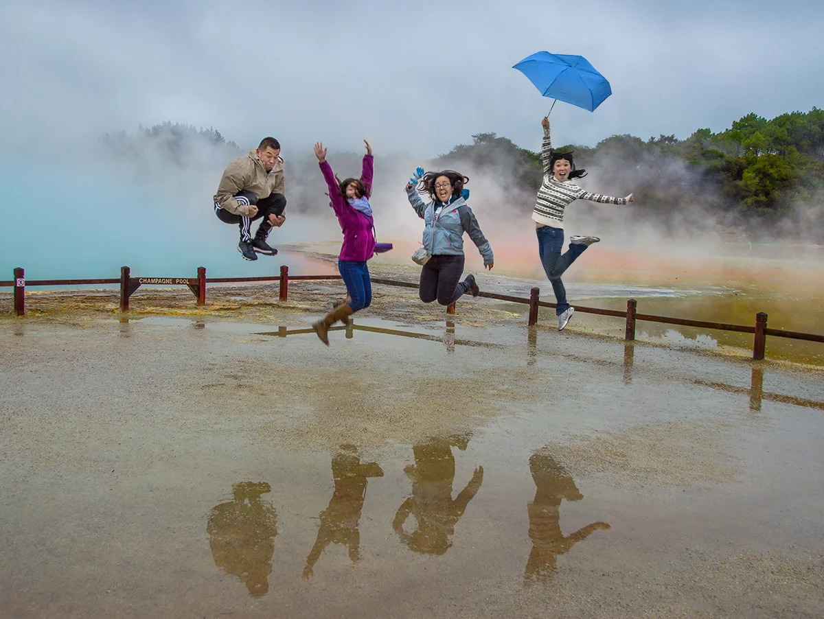 #8 - Jump the Champagne Pool in Wai-O-Tapu, New Zealand!