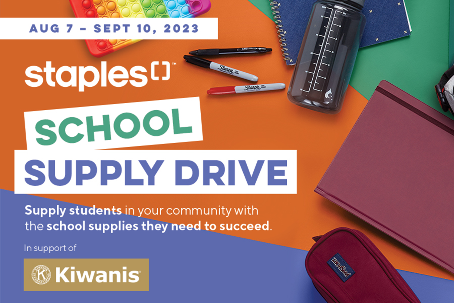 Charity partners with Staples Canada on Back to School 2021