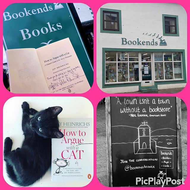Here&rsquo;s one on me -&ldquo;How To Argue With A Cat: A Human&rsquo;s Guide To The Art Of Persuasion&rdquo; -I&rsquo;ve signed a book &amp; left it in @bookendskeswick for you. First one to get there gets it FREE👍 (when It&rsquo;s gone it&rsquo;s 