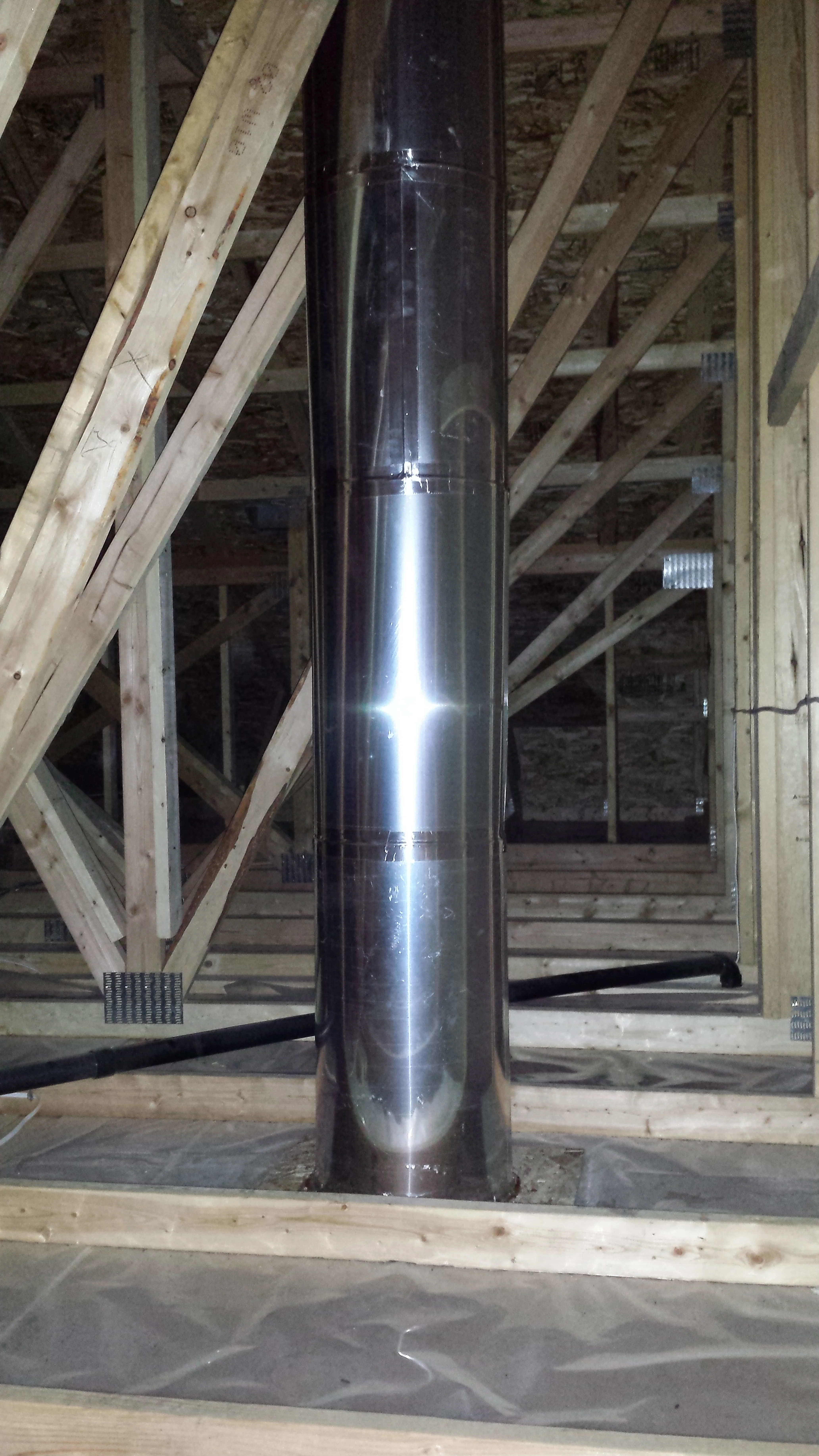  Tubular skylight running through the attic. 