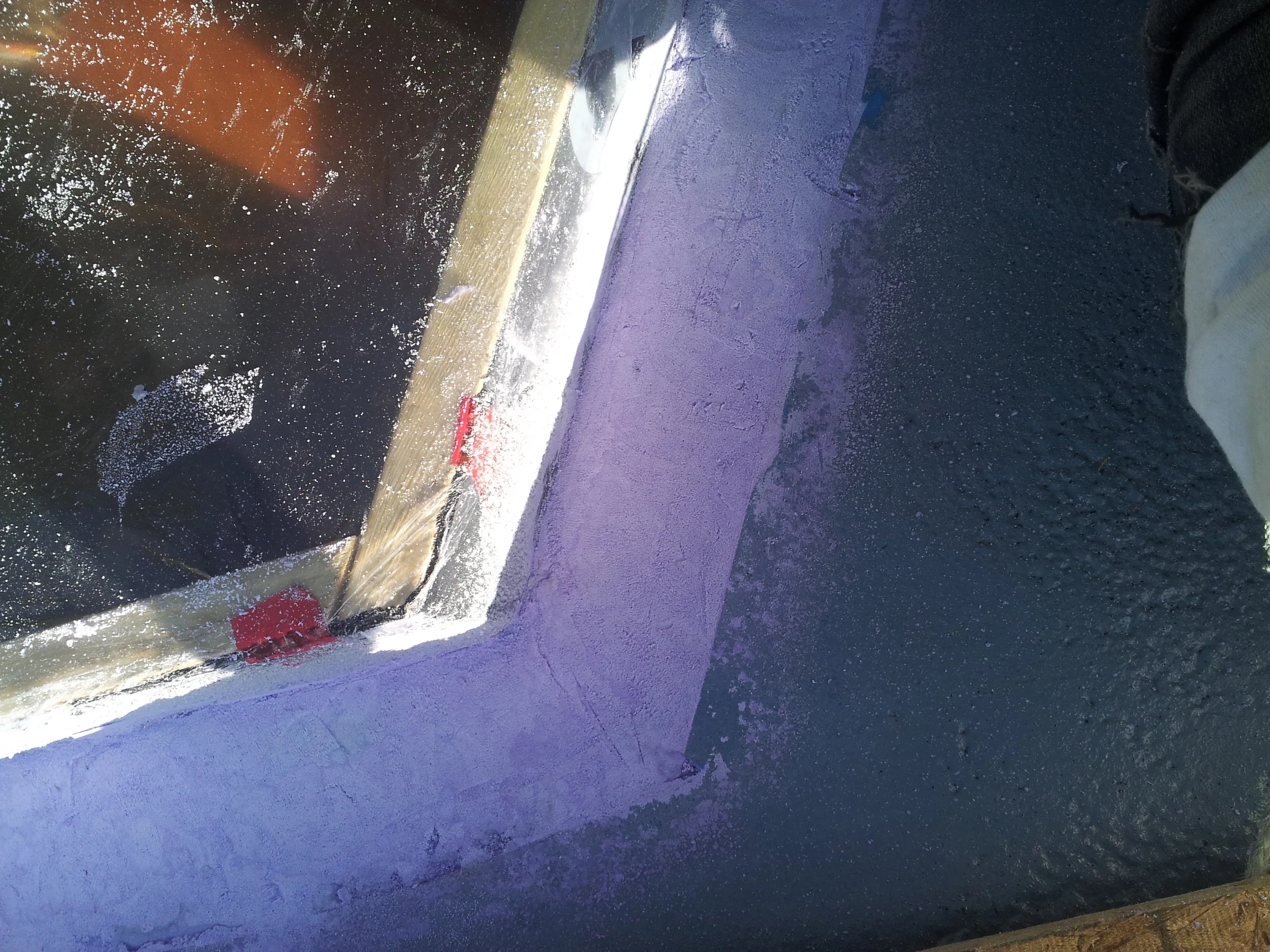  Then the foam was shaved and shaped flat to match the rest. 