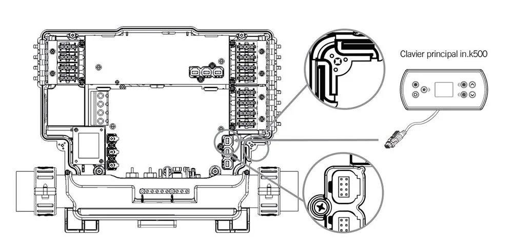 Connecter le in.k500 au contrôle de spa série Y
