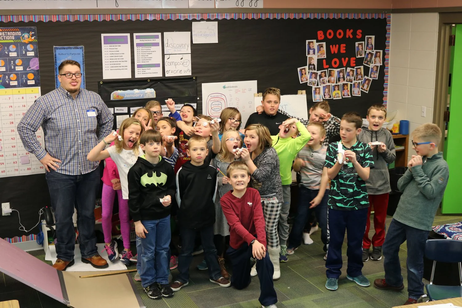 Lane and the kids show off!