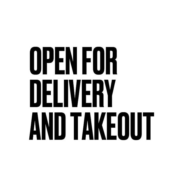 We are open for take-out and delivery! You can find us on @doordash / @caviar , @ubereats , and @postmates for delivery options. ⁣

Practice safe pick-ups by wearing your masks when going out to do essential things. ⁣Thank you for supporting local! ⁣