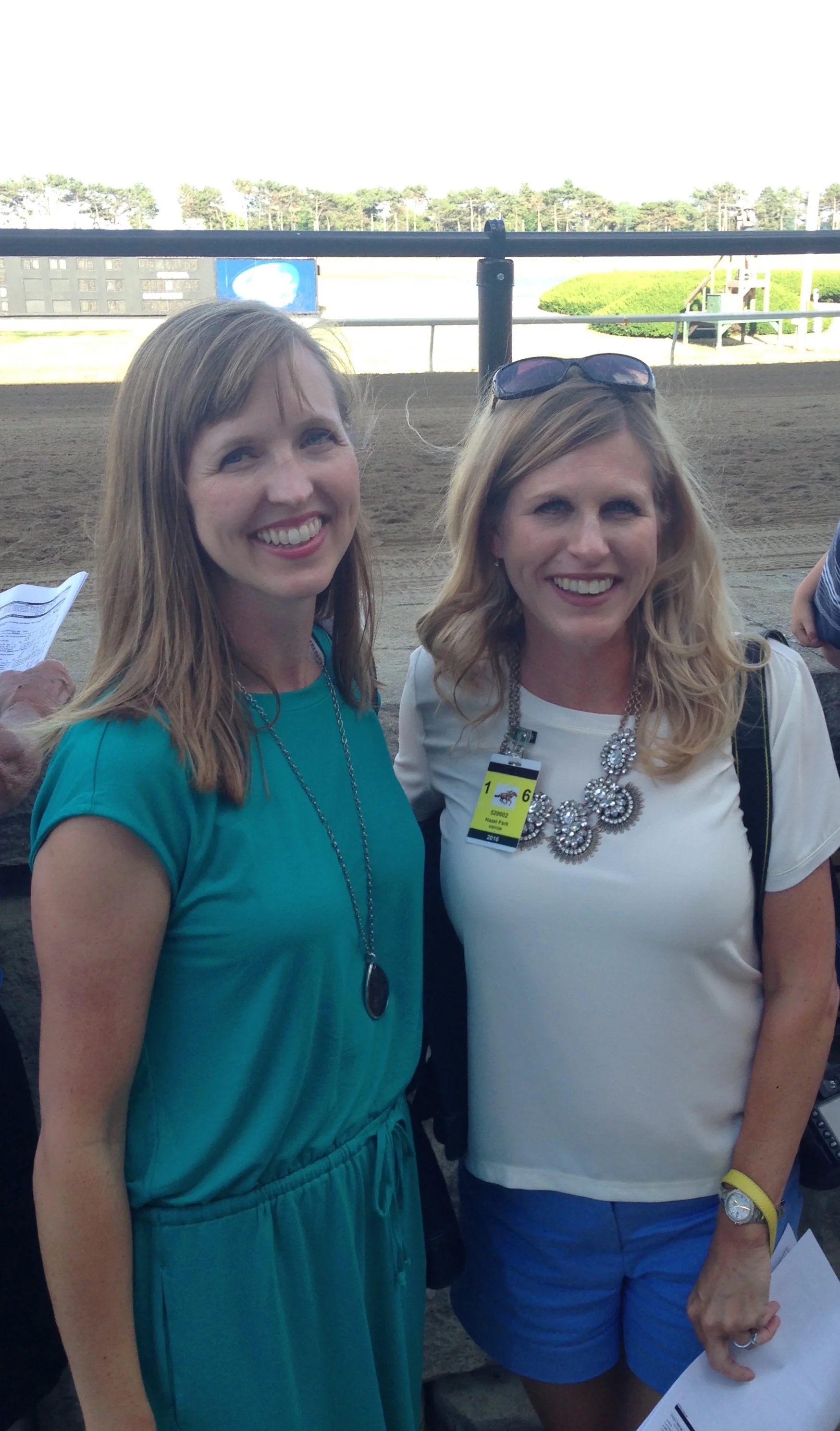 My sister, Anne Nichols, and me at Hazel Park.