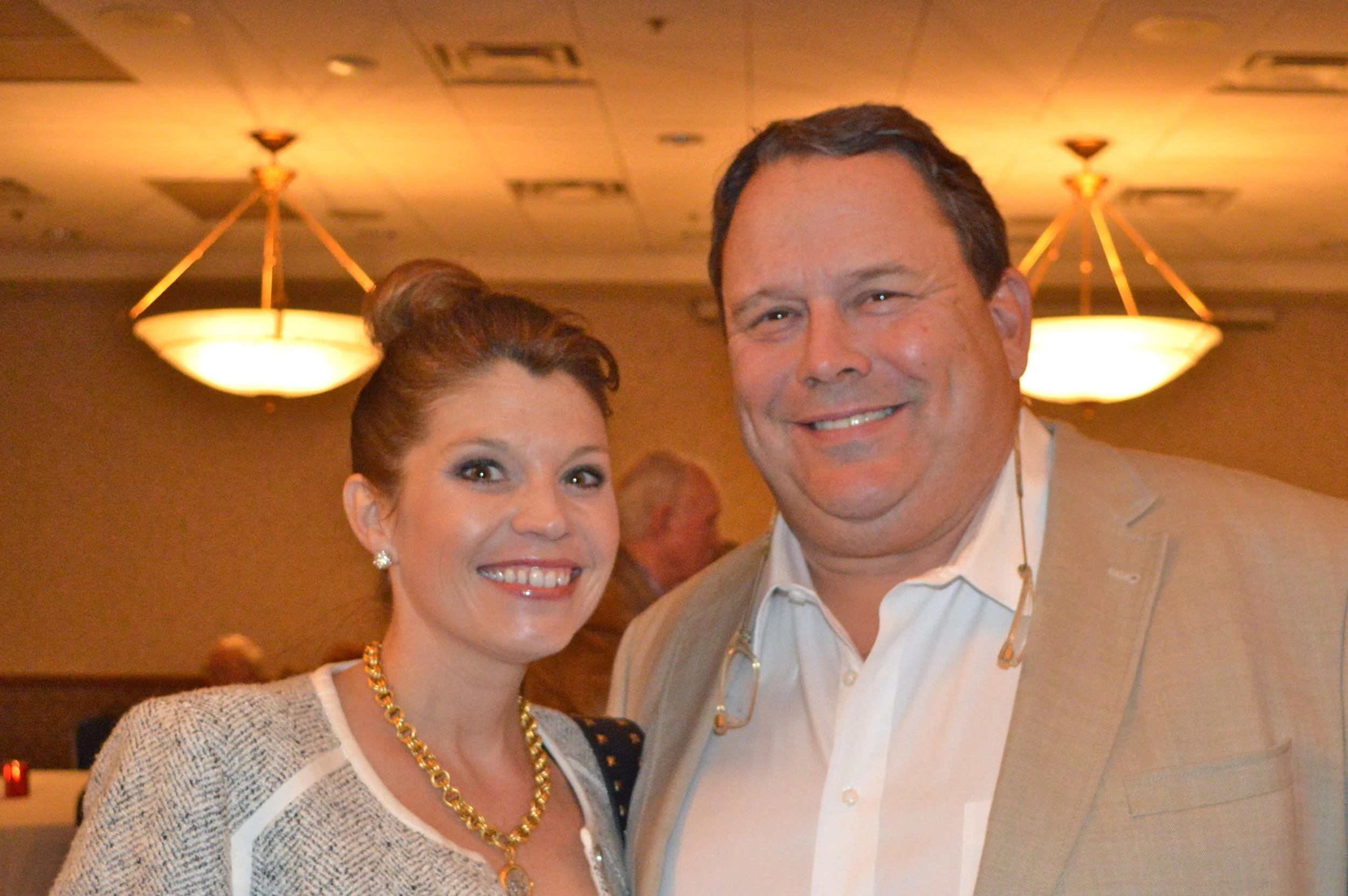 Nancy Ury-Holthus, Oaklawn Racing Analyst, and her husband trainer Paul Holthus.