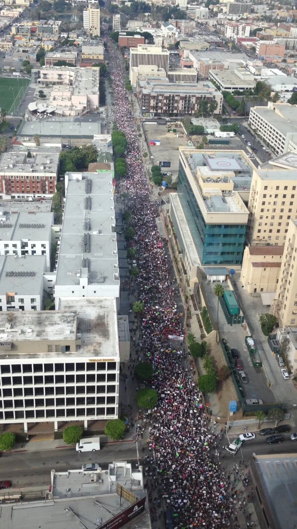 Anti-Trump march, Los Angeles, November 12, 2016
