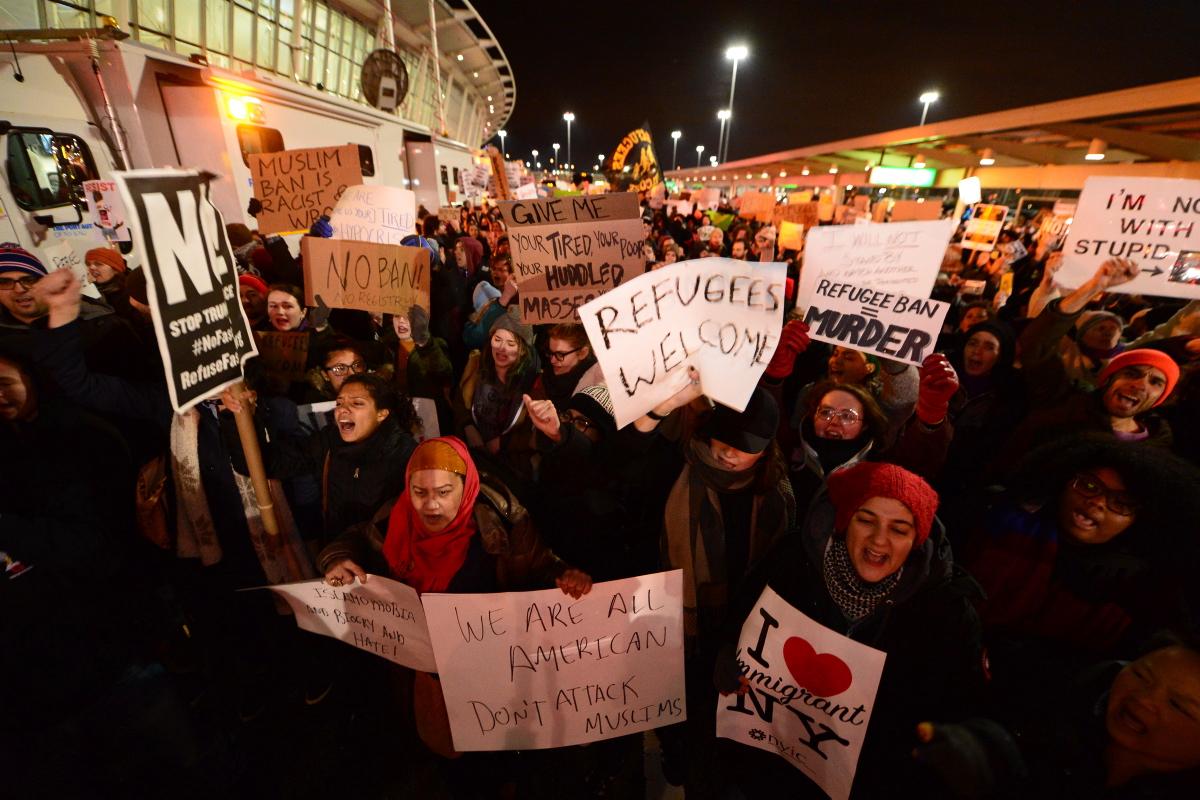 Protest at JFK Airport