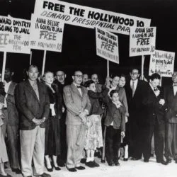Protest against the attacks on the Hollywood 10