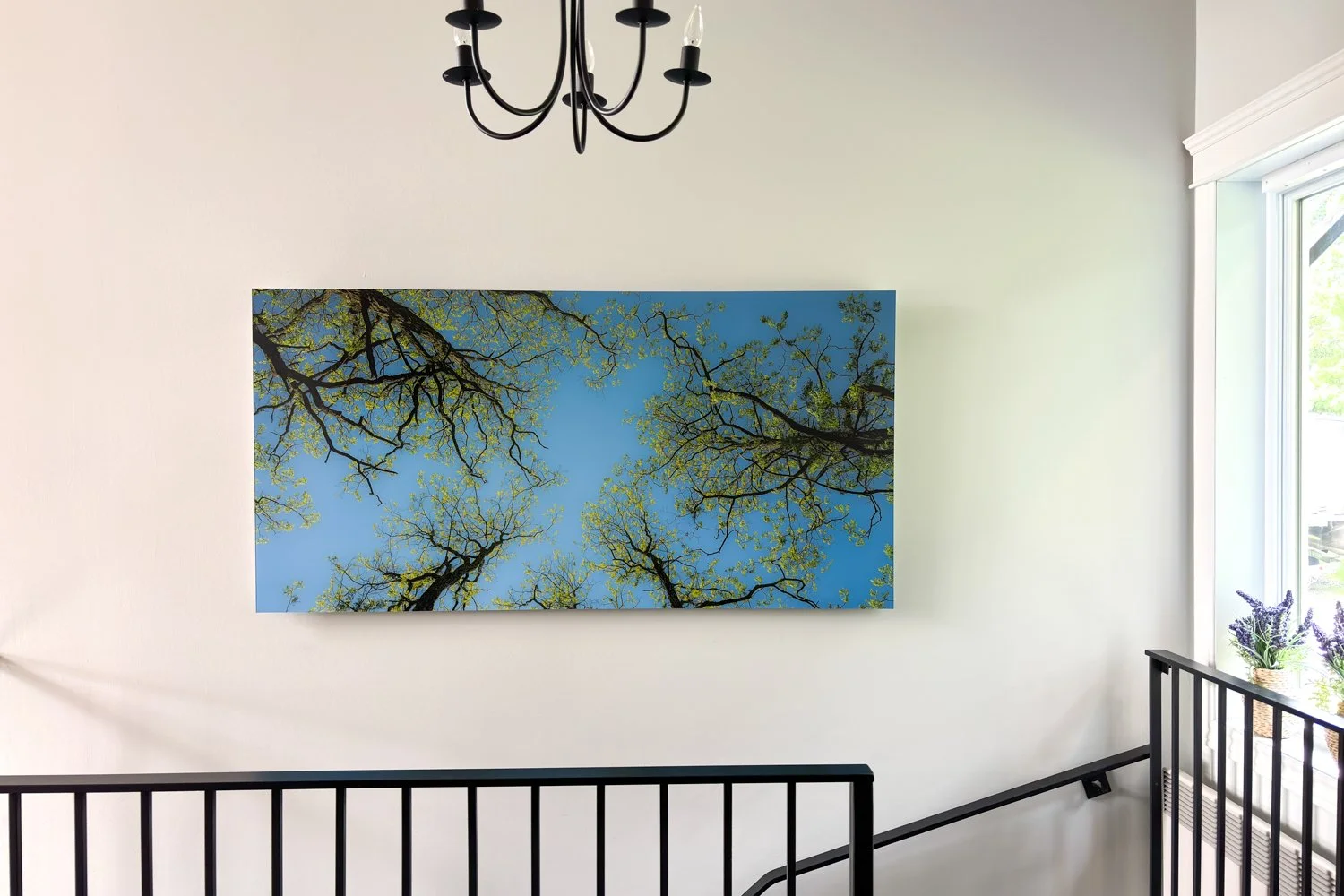 Mounting under acrylic and on natural aluminum panel/Dibond support