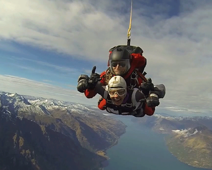 Flying over Queenstown