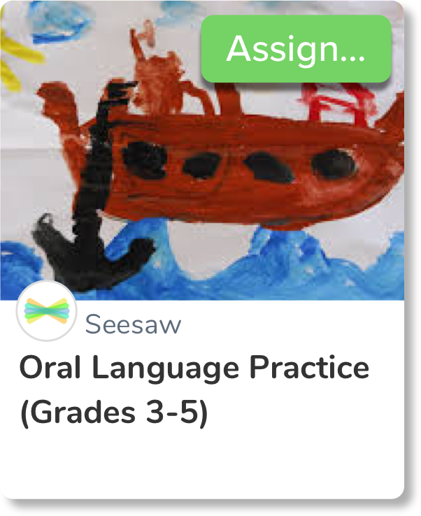 Oral Language Practice Upper Elementary