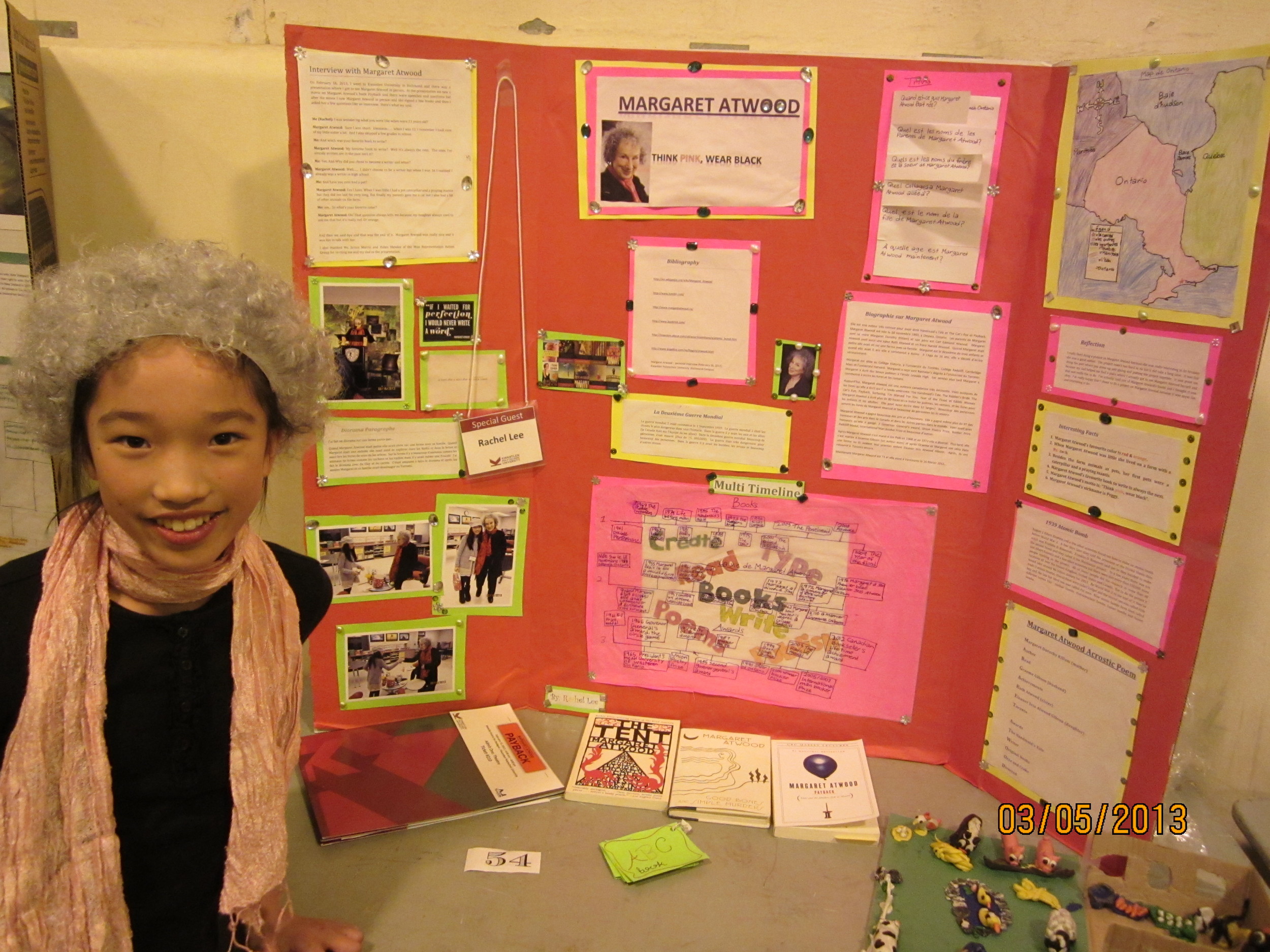 Rachel's Grade 5 class project based on Margaret Atwood's KDocs talk at KPU (2013)