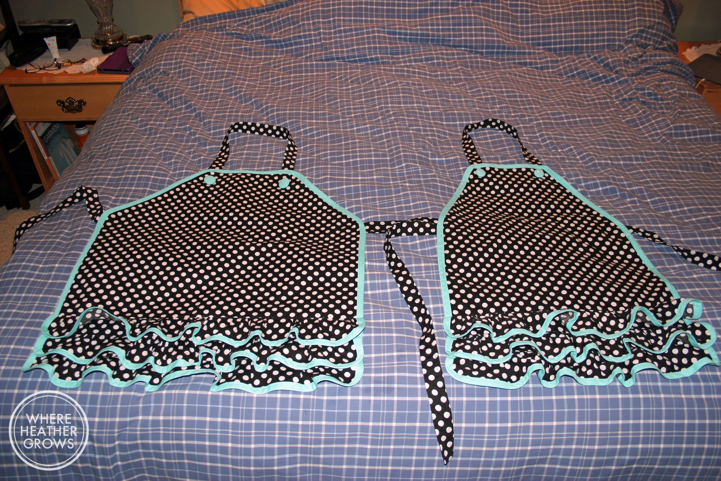   Self-drafted Aprons for my friend Conny  