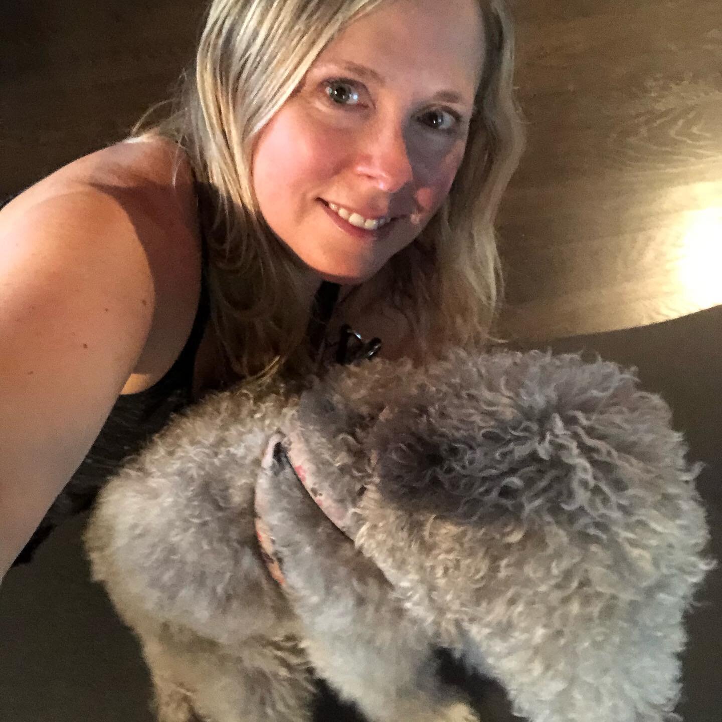 Pet snuggles while working out are pretty sweet! 💕 upside to working out at home ✨ msg if you&rsquo;re interested in getting back to it. ☝️ ideas in process... #homeworkoutsrock