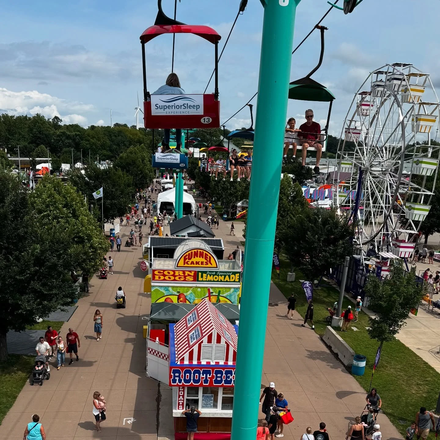 Rising the Iowa State Fair Skyglider. #skyglider #iowastatefair
