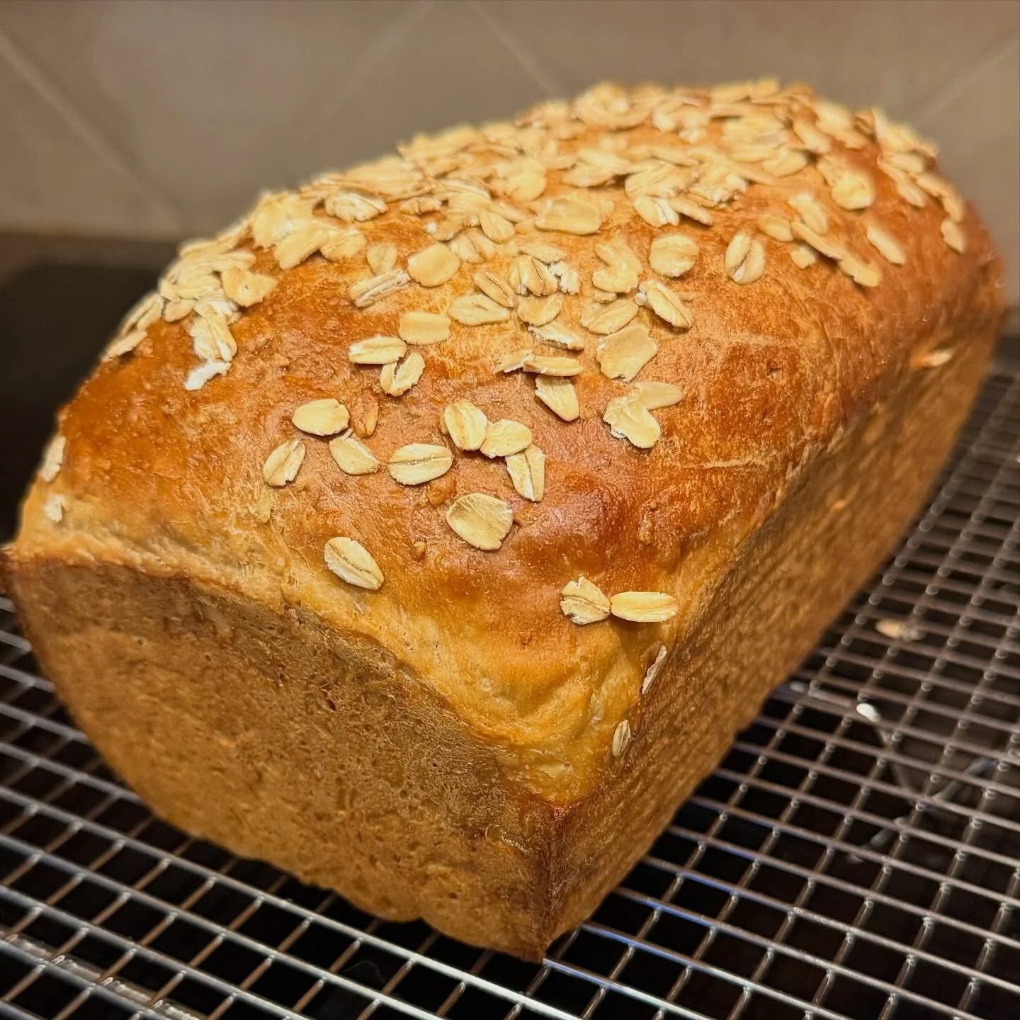 Oatmeal bread - fresh from the oven&hellip; #bread #oatmealbread #breadmaking