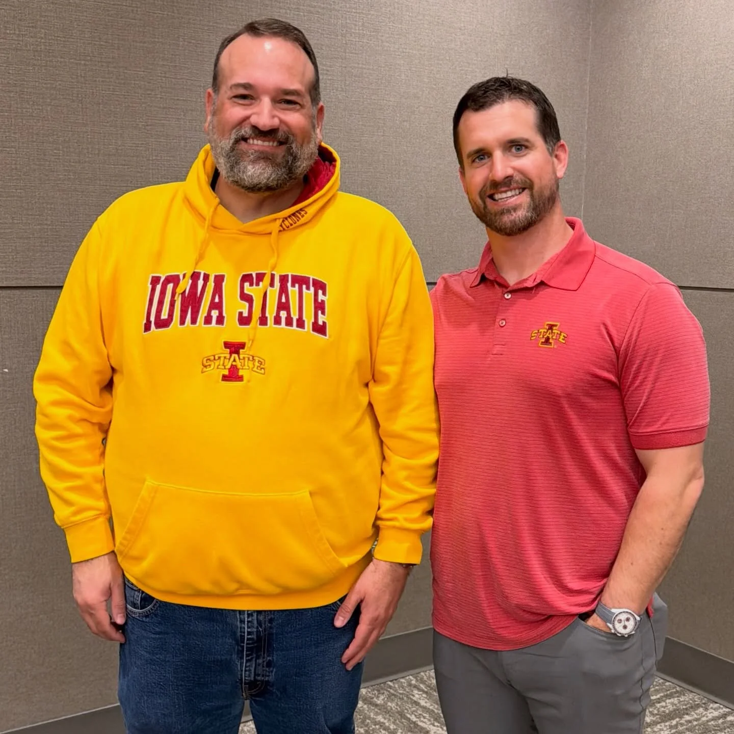My new friend, Coach Jimmy Rogers. #iowastatefootball #gocyclones❤️💛