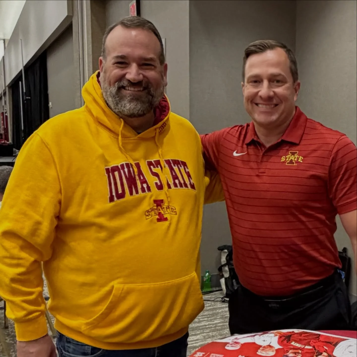 Hanging with my friend TJ. #iowastatebasketball #gocyclones❤️💛