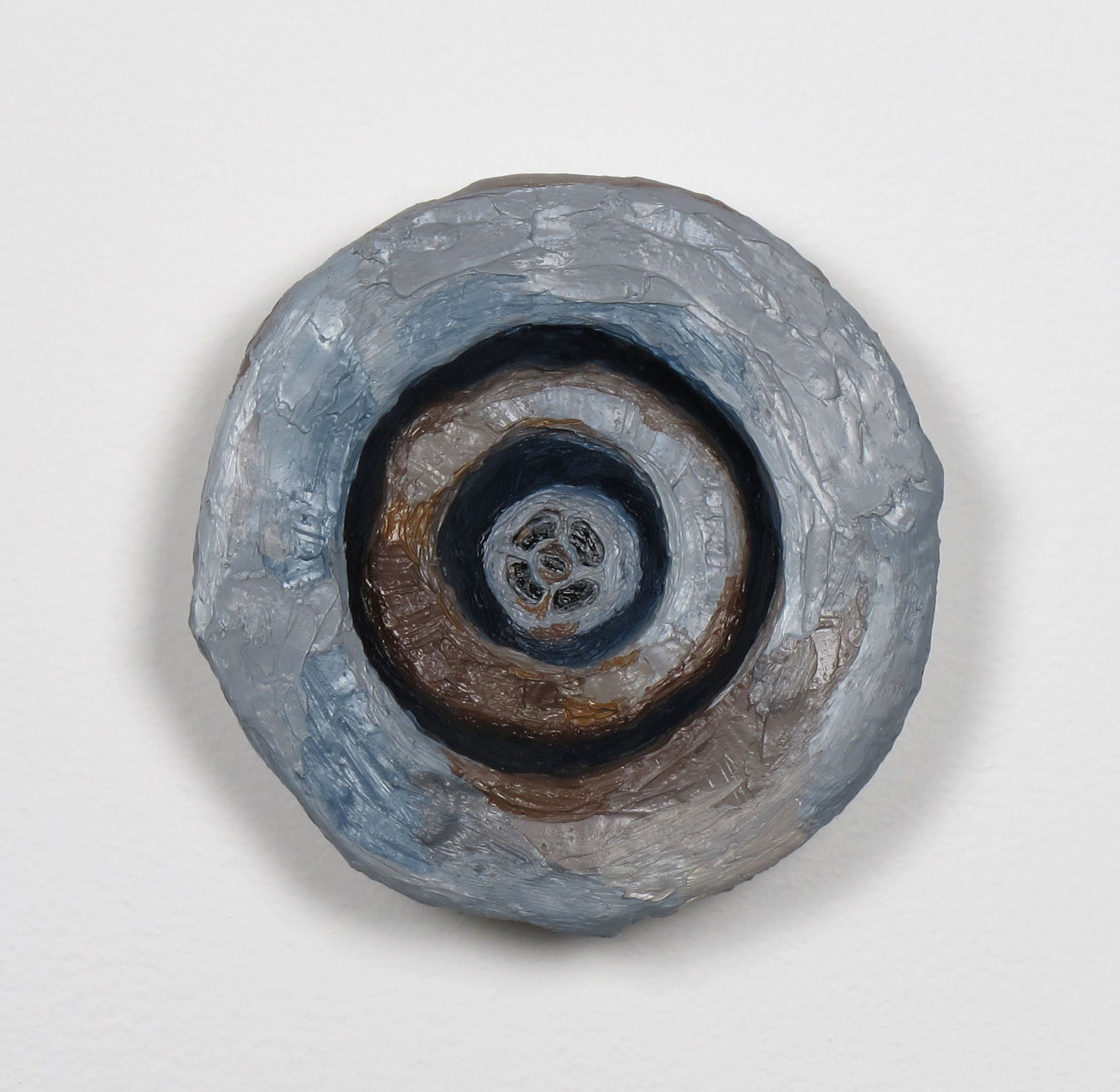 Sink Drain / 2016 / Oil on plaster / 5" x 5" x 2"