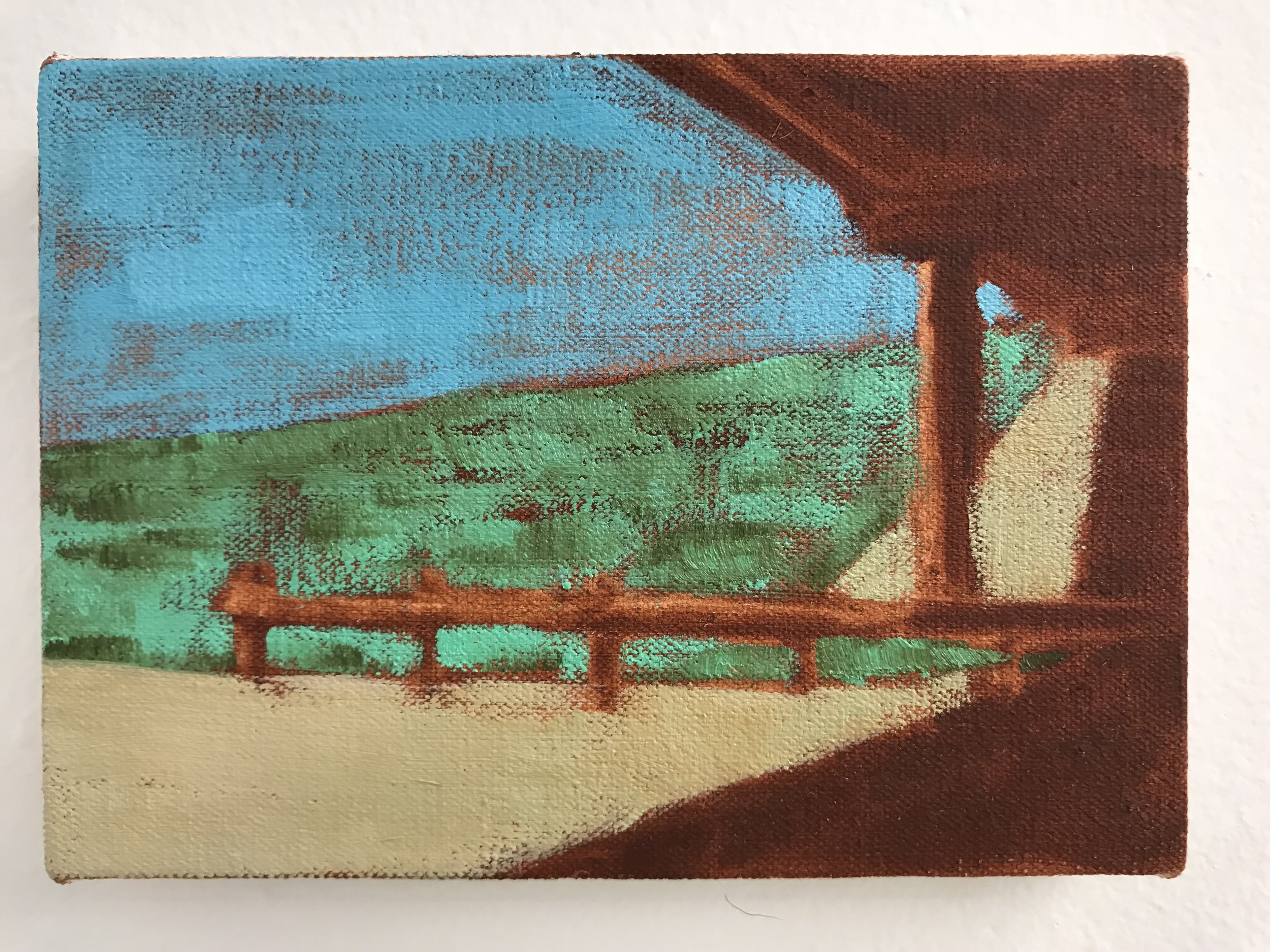 Still Hot in the Shade / 2018 / oil on canvas / 5" x 7"