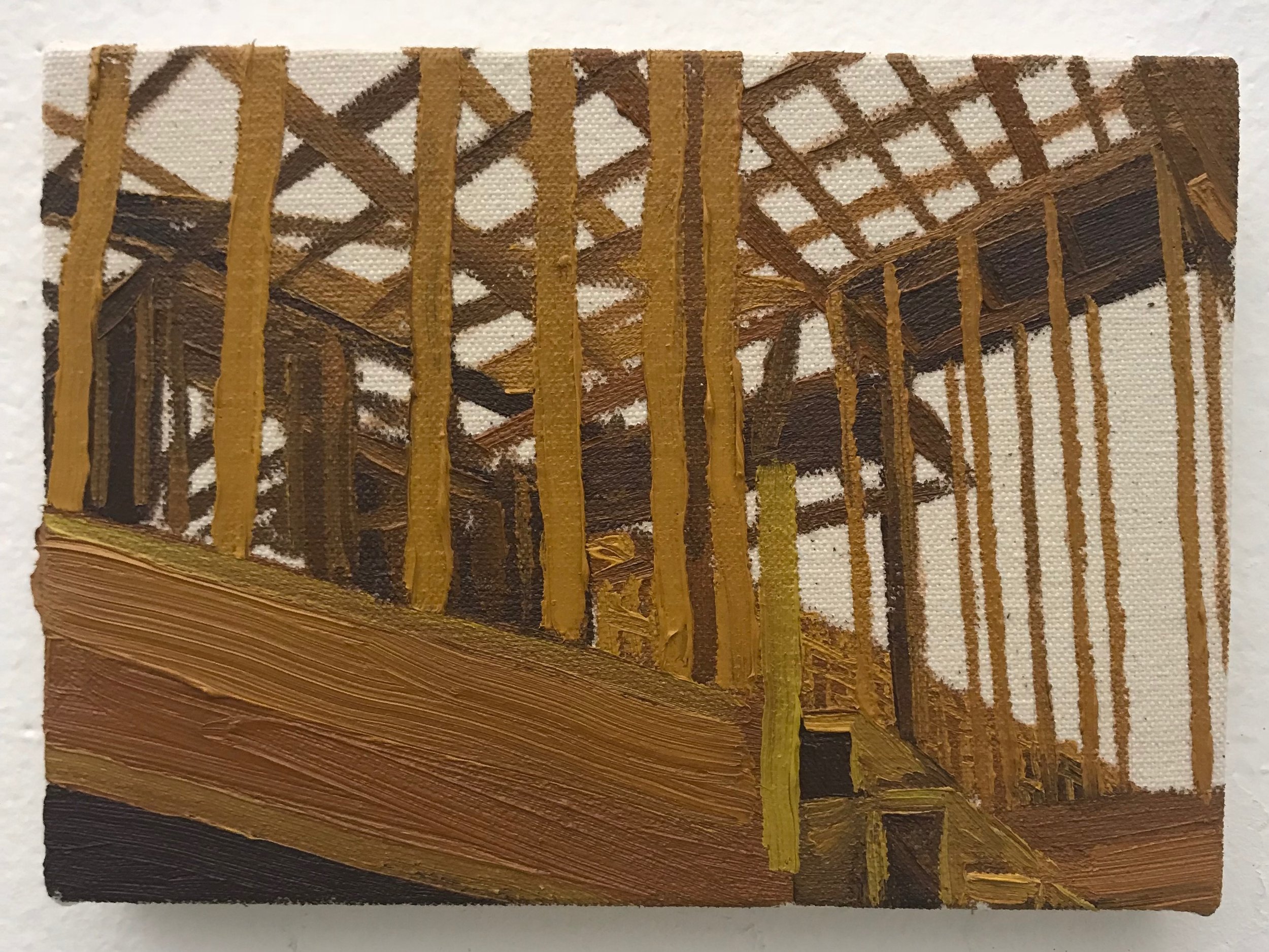 Build the Stairs / 2018 / oil on canvas / 5" x 7"