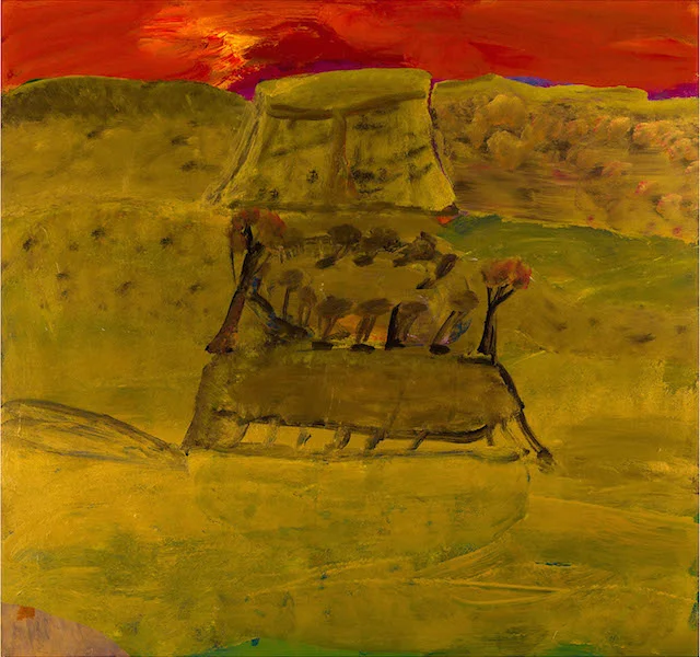 Flying into the Kimberleys 2013 acrylic on board 120x130cm