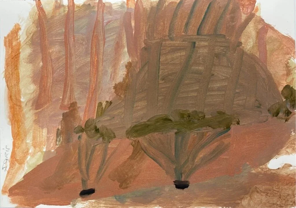 After Fire, acrylic on paper, 21 x 30 cm