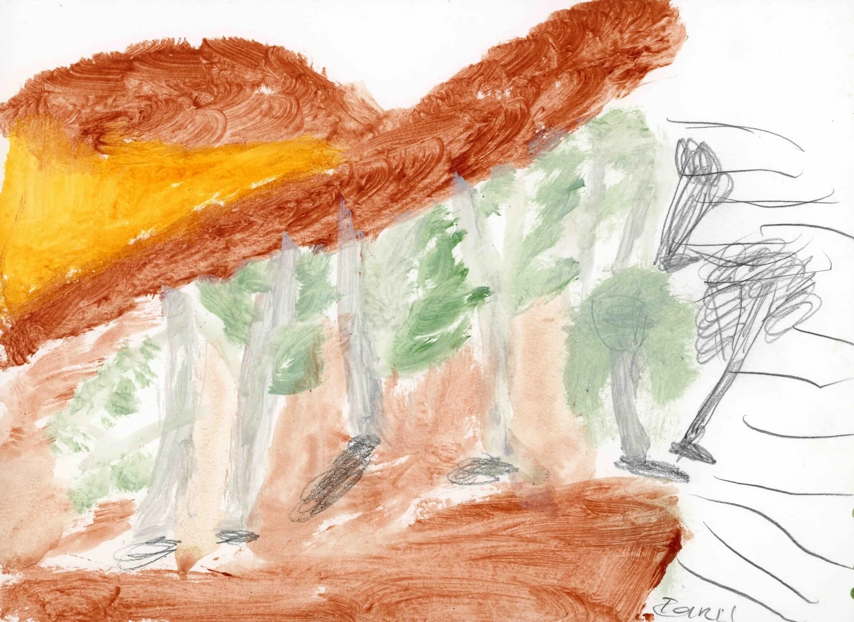 Flinders Ranges Alive, acrylic on paper, 21 x 30 cm