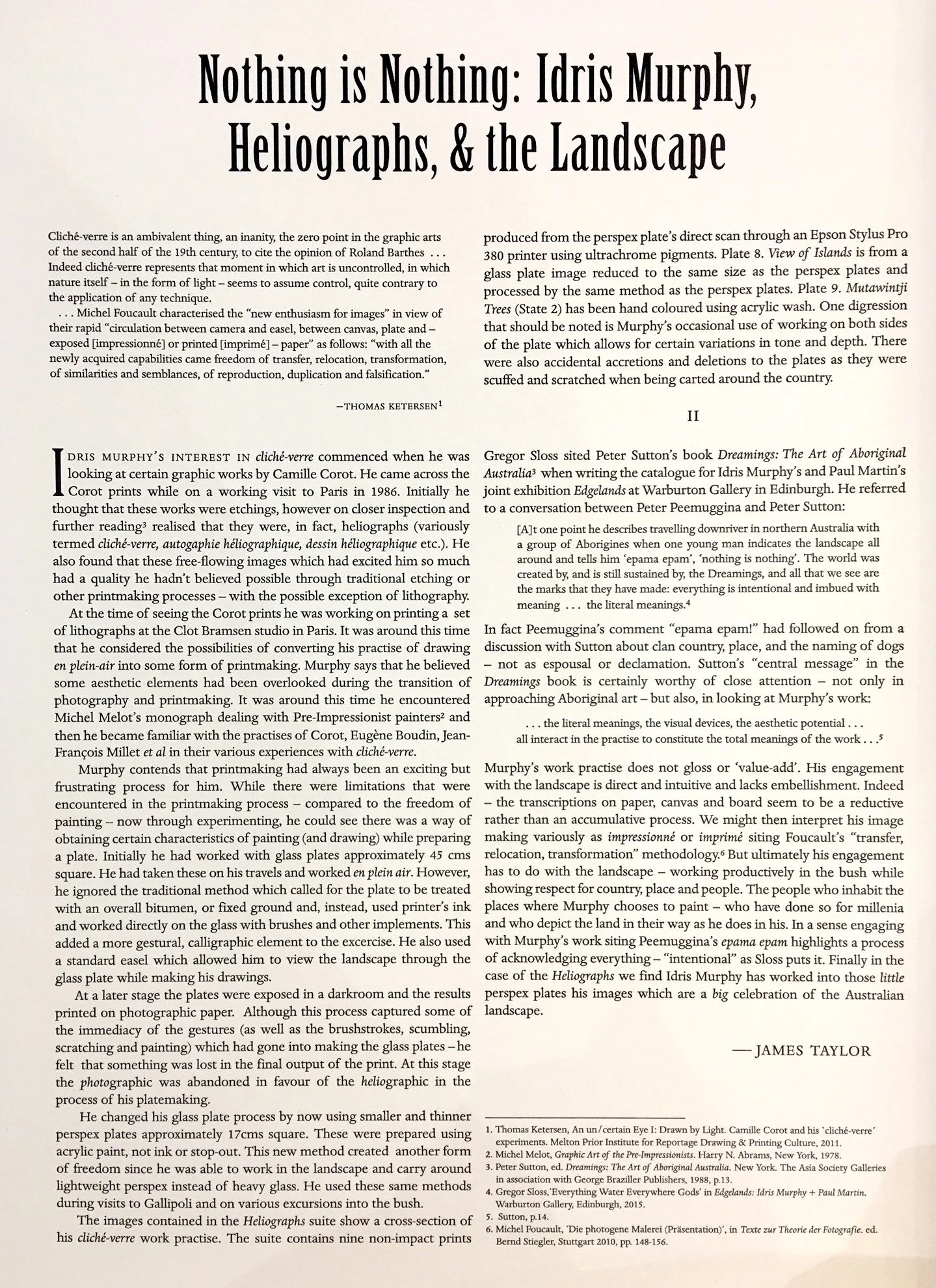 Heliographs Text - James Taylor