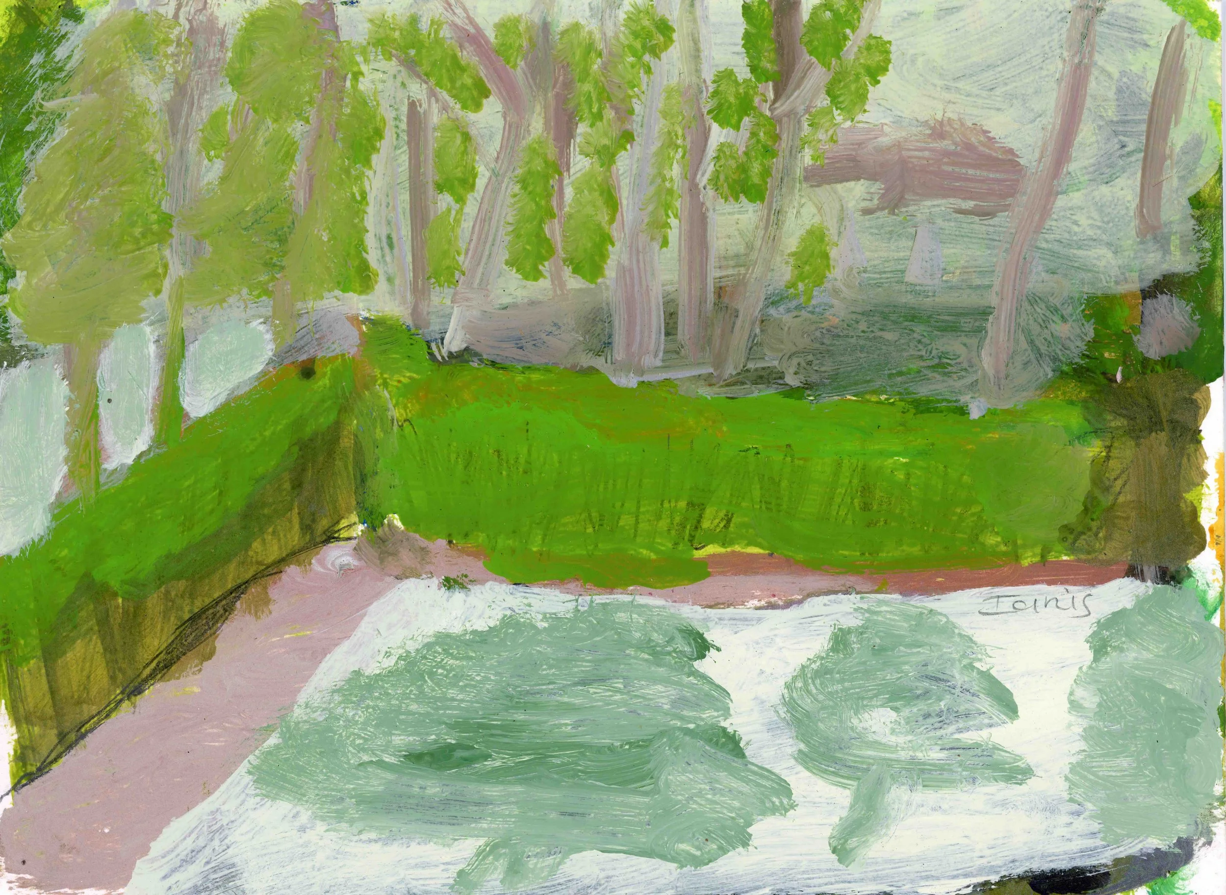 France, acrylic on paper, 21 x 30 cm