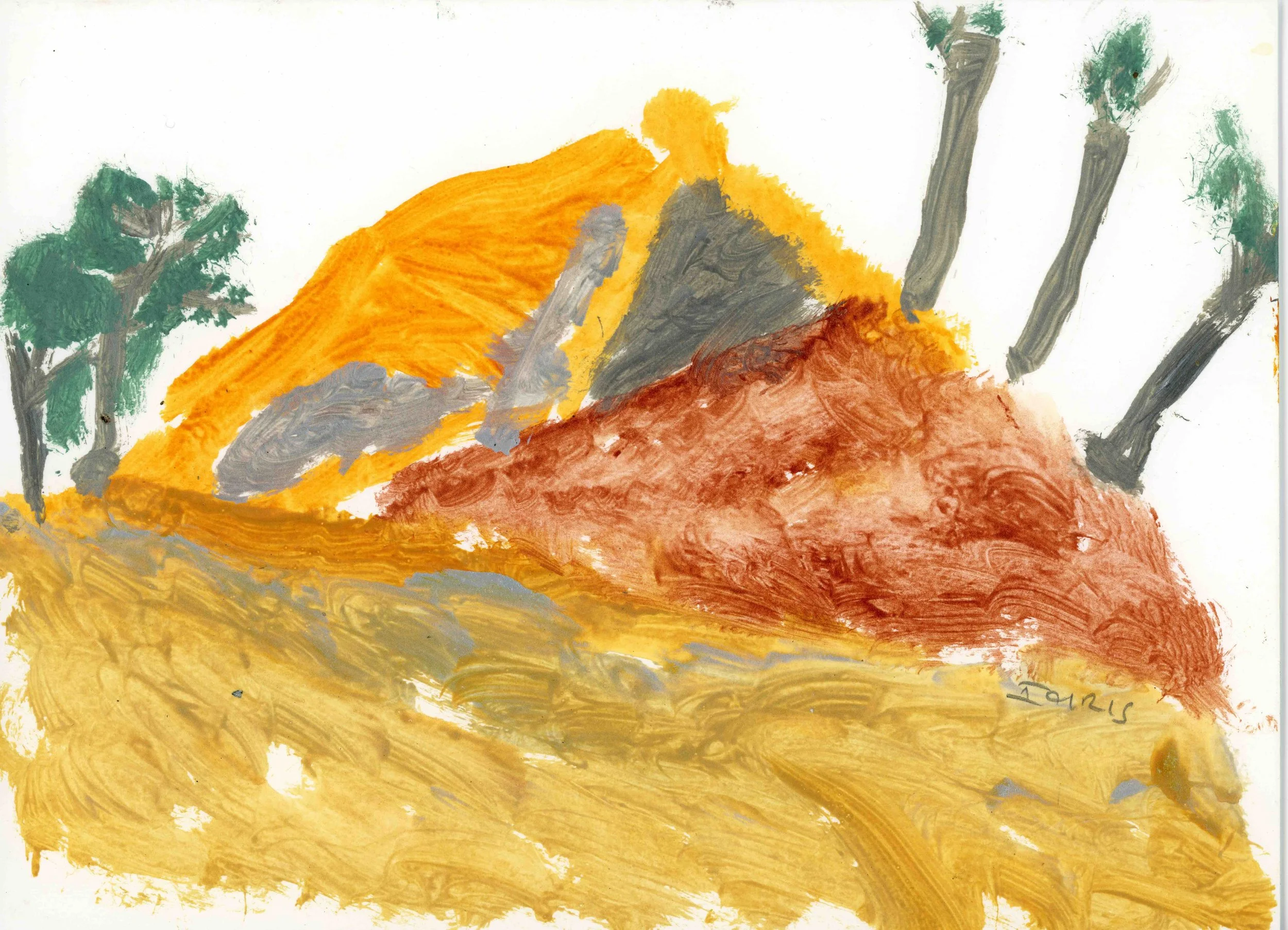 Untitled, acrylic on paper, 21 x 30cm