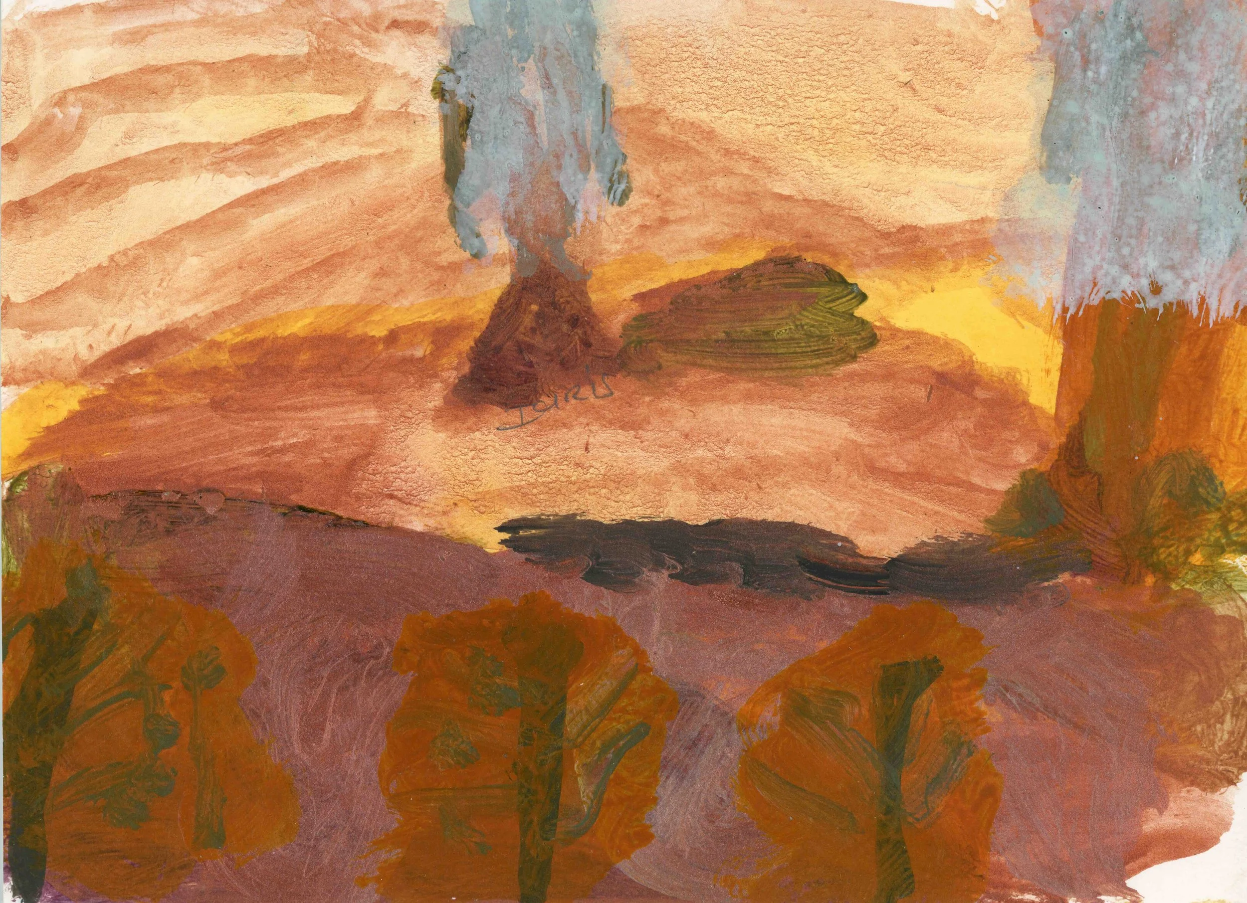 In Full Sunshine, acrylic on paper, 21 x 30 cm