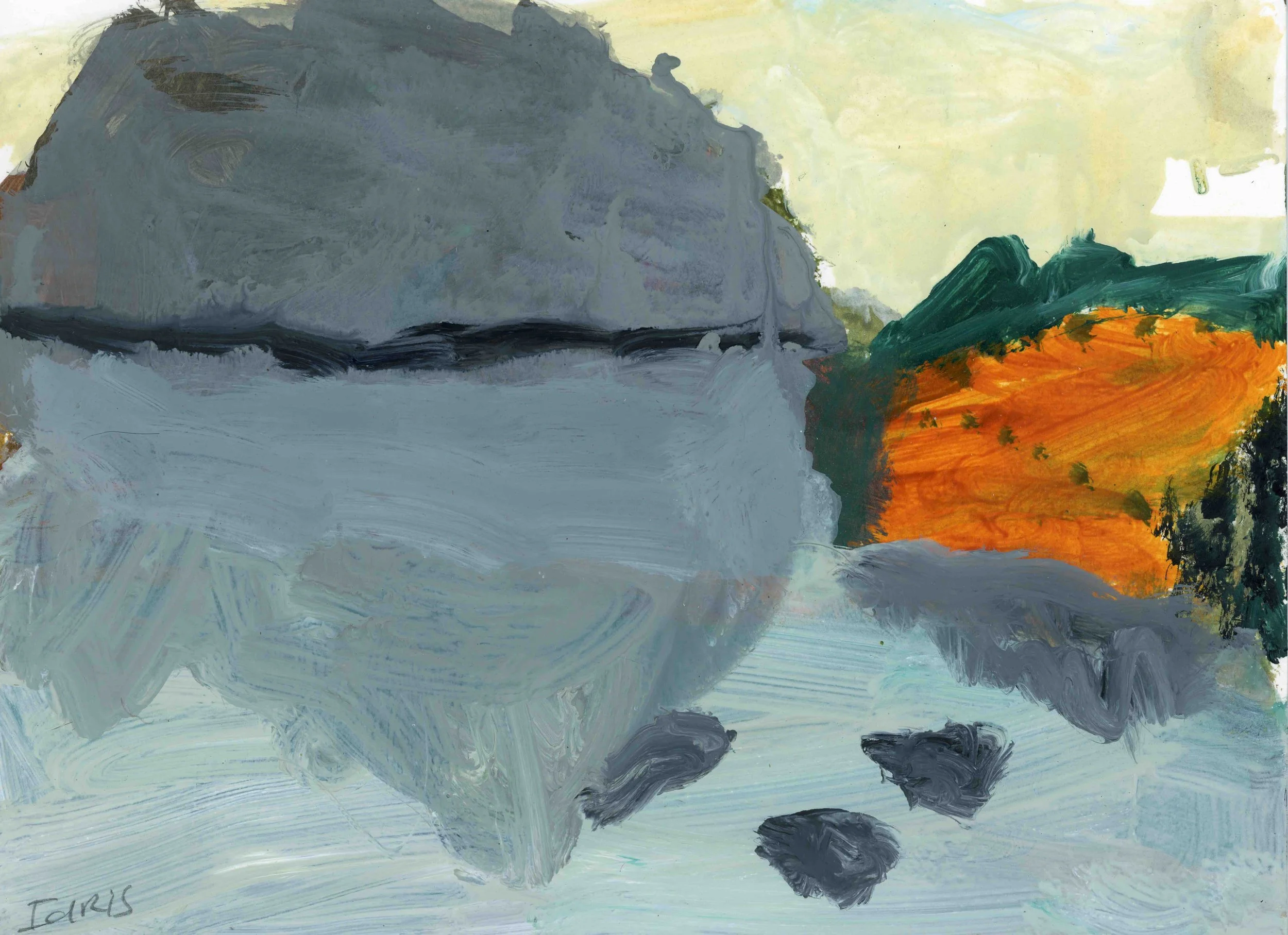 Island Shadows, acrylic on paper, 21 x 30 cm