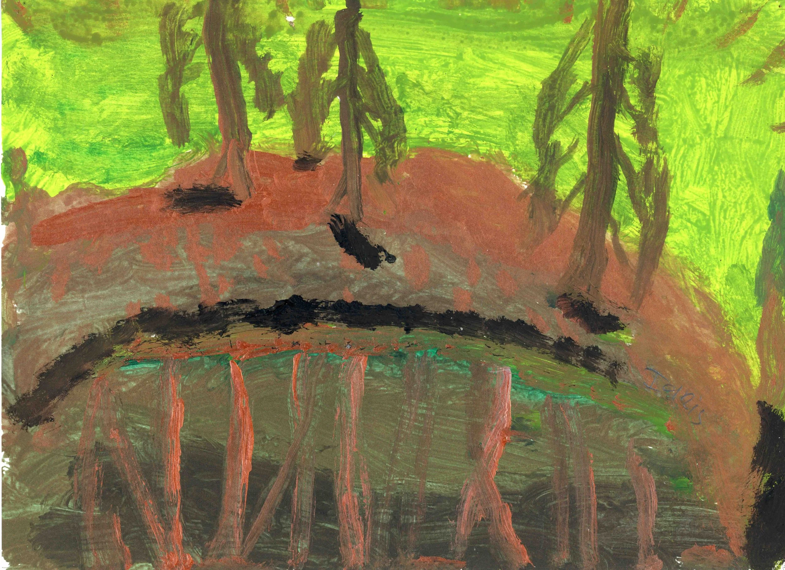 New Life Belgium Series 1, 2022, acrylic on paper, 21 x 30 cm