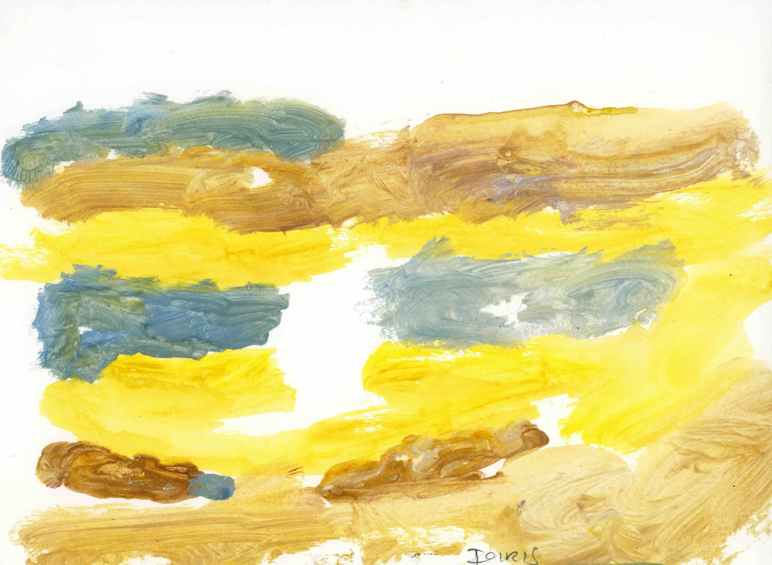Painting the Sun, 2022, acrylic on paper, 21 x 30 cm